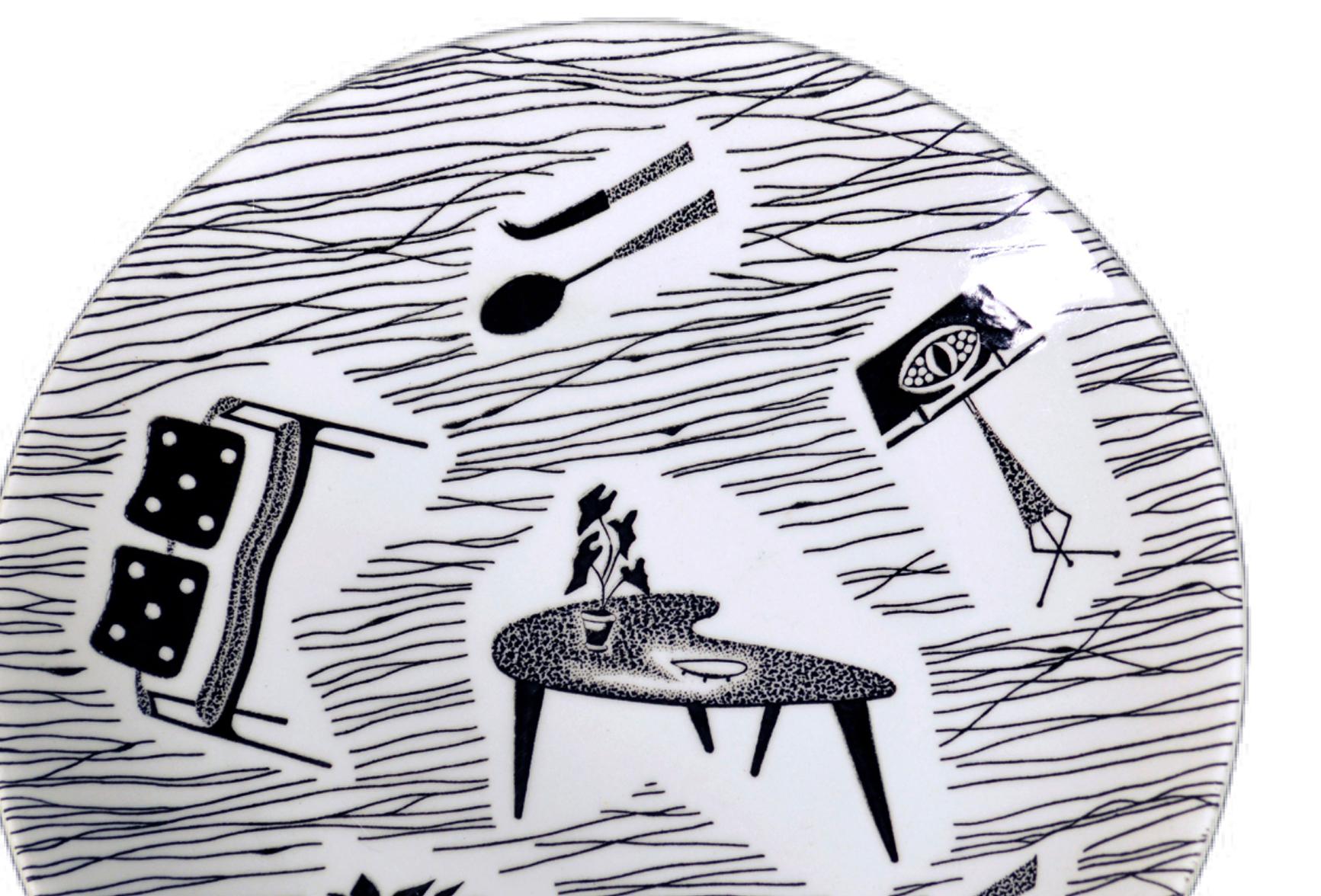 Mid-20th Century Homemaker Pattern Plate, Designed by Enid Seeney for the Ridgway Potteries For Sale