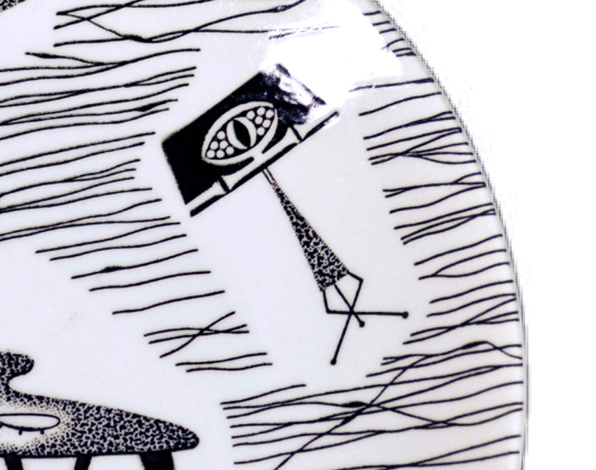 Pottery Homemaker Pattern Plate, Designed by Enid Seeney for the Ridgway Potteries For Sale