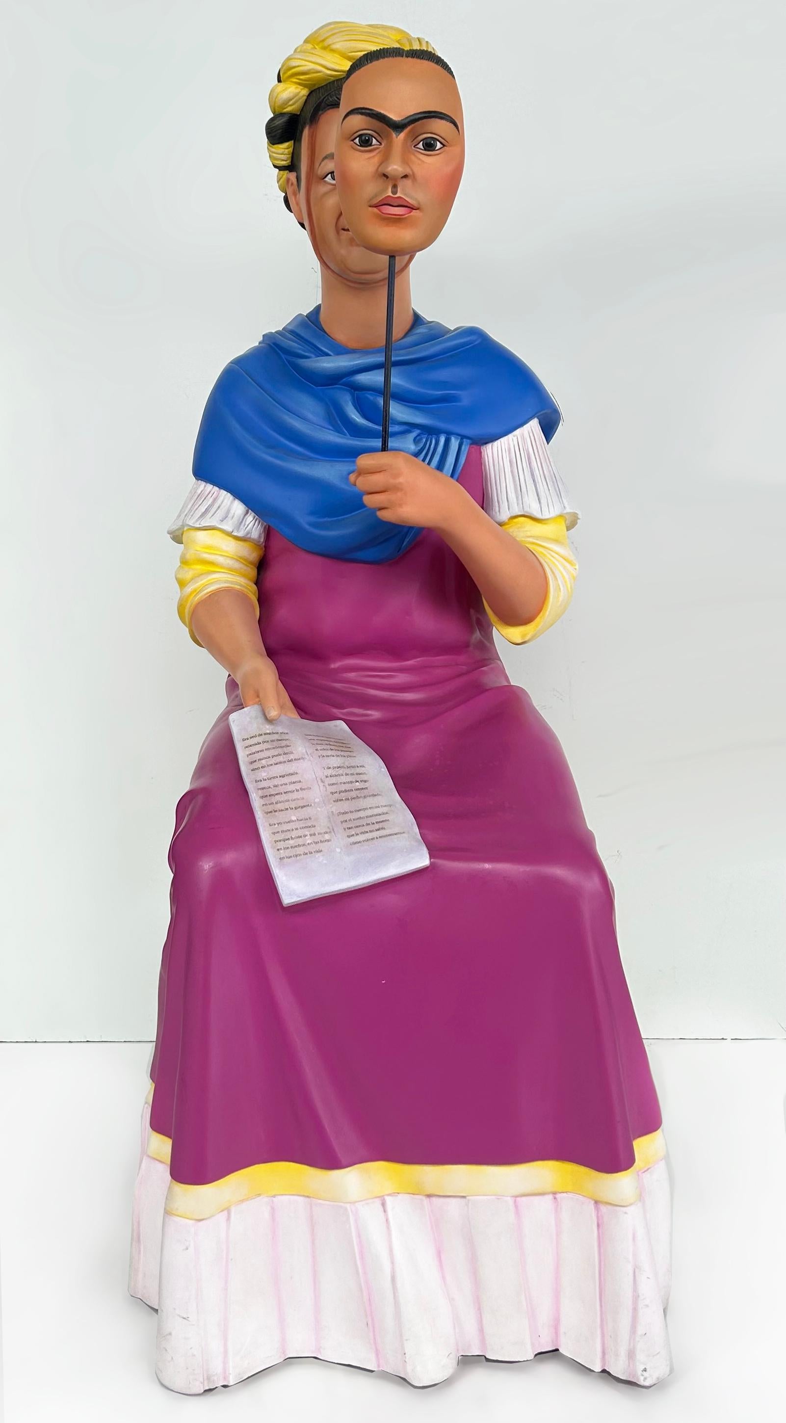 Homenaje a Frida Kahlo Escultura Sergio Bustamante, Cerámica 15/25 Mexicano en venta
