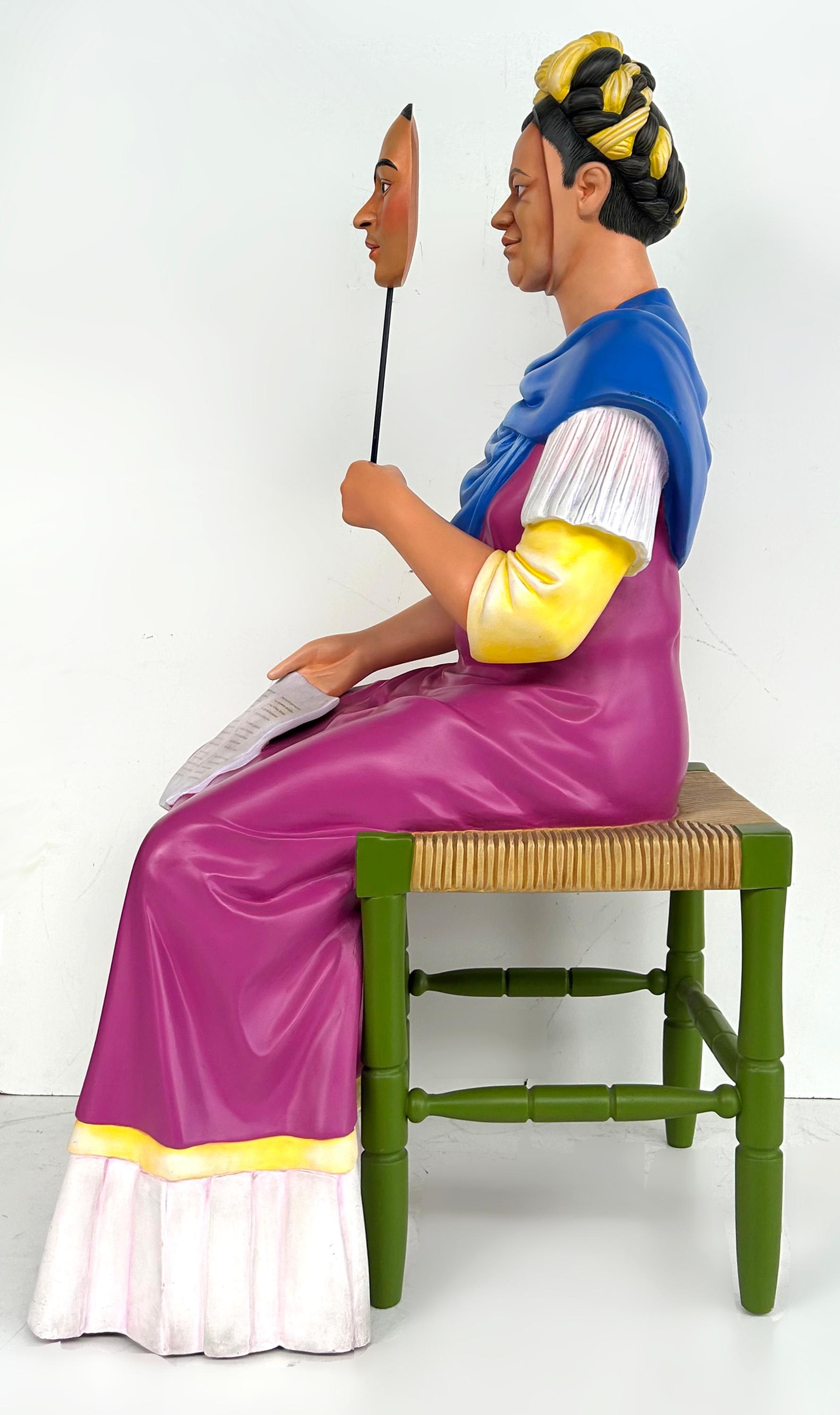 Homenaje a Frida Kahlo Escultura Sergio Bustamante, Cerámica 15/25 Hecho a mano en venta
