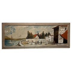 Homer Costello Oil Painting of Panoramic View of Ocean Front