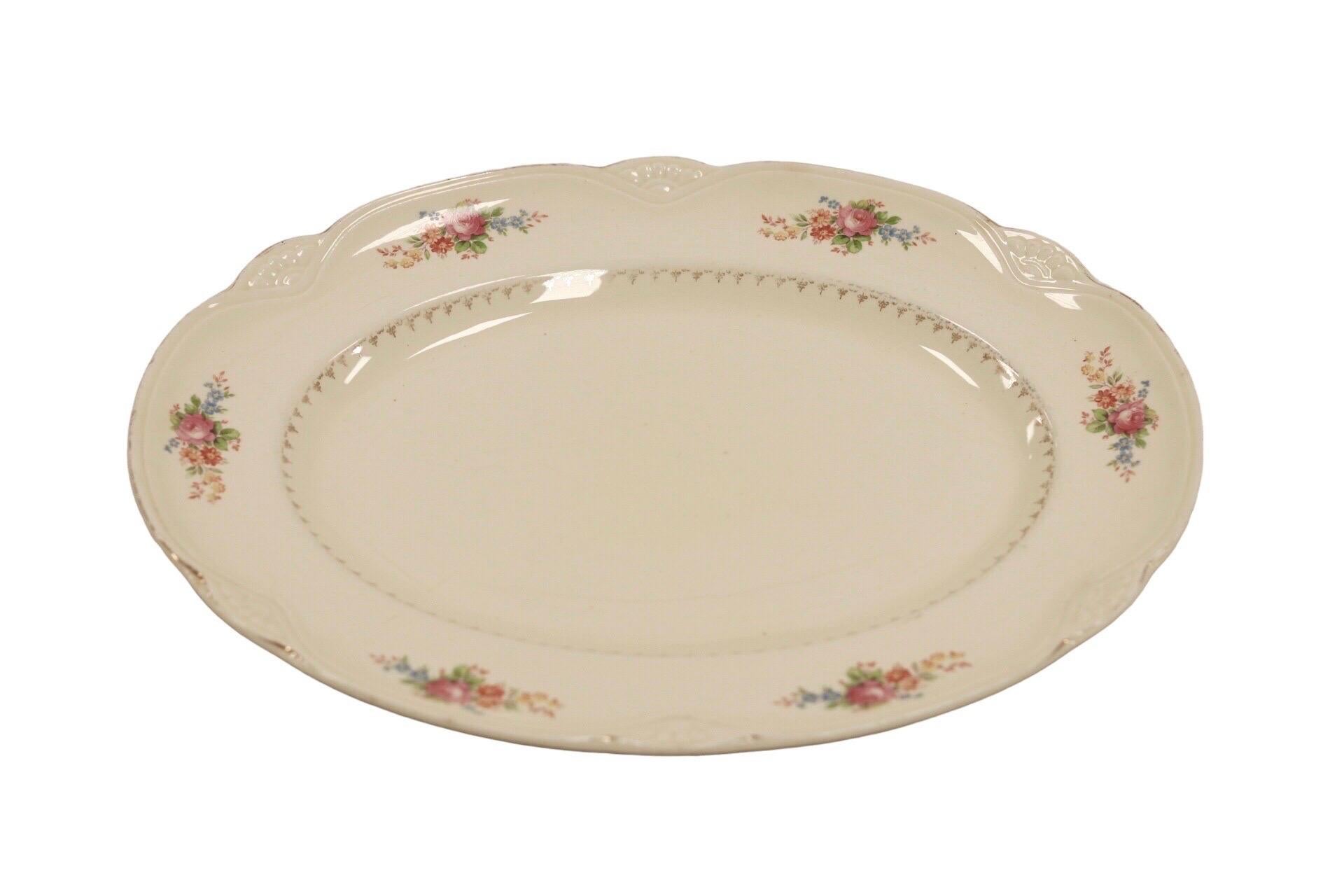 American Homer Laughlin Marigold Serving Platter For Sale