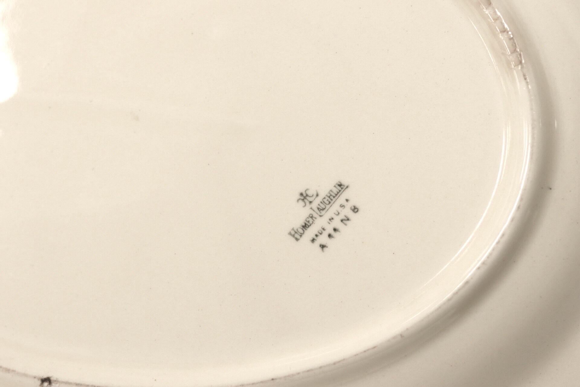 Ceramic Homer Laughlin Marigold Serving Platter For Sale