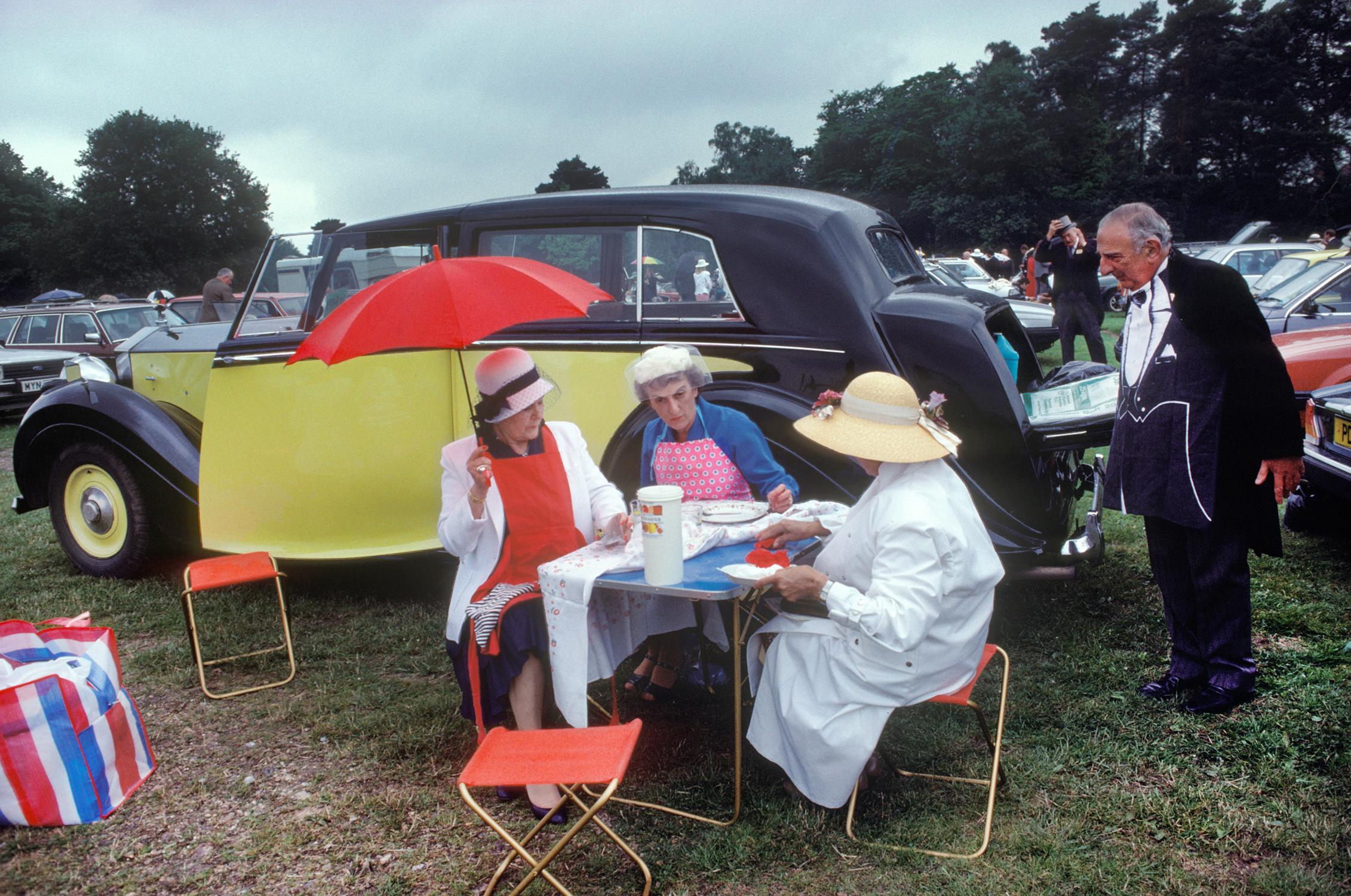Homer Sykes  Color Photograph - Royal Ascot Car Park Picnic England - oversized signed limited edition print