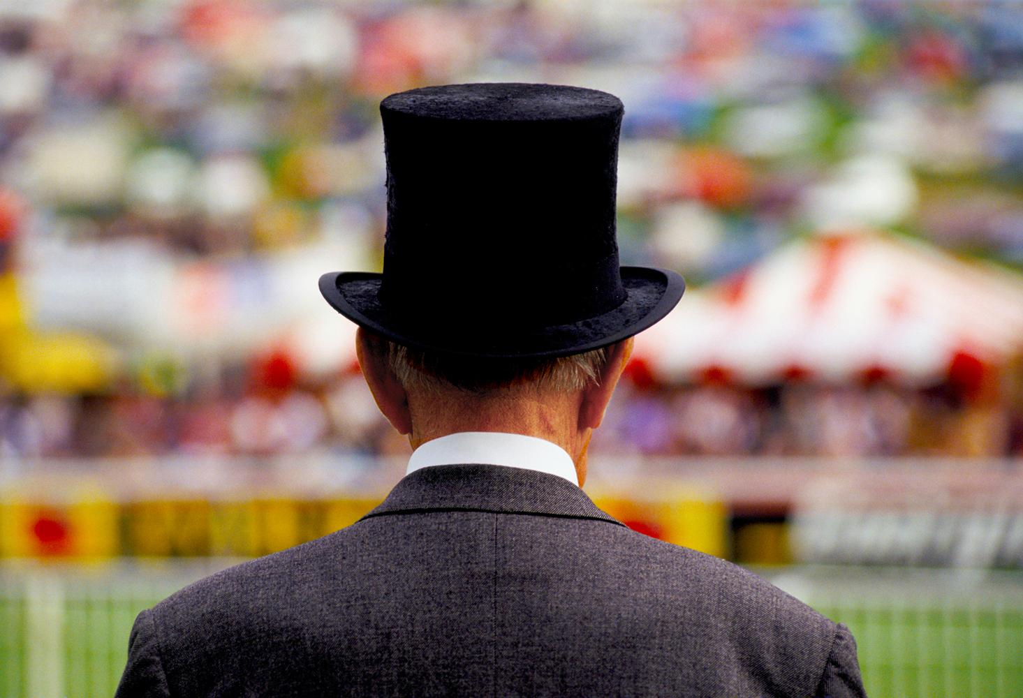 Homer Sykes  Figurative Photograph - Top Hat Epsom Derby England - oversized signed limited edition print