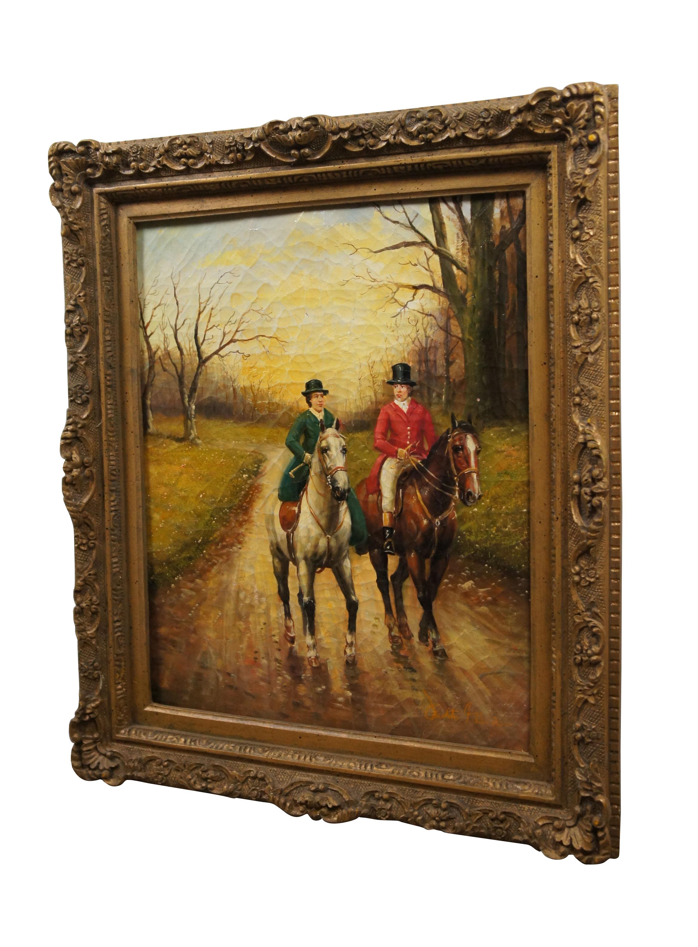 Homewards After John Sanderson Wells British Equestrian Riding Oil Painting 31