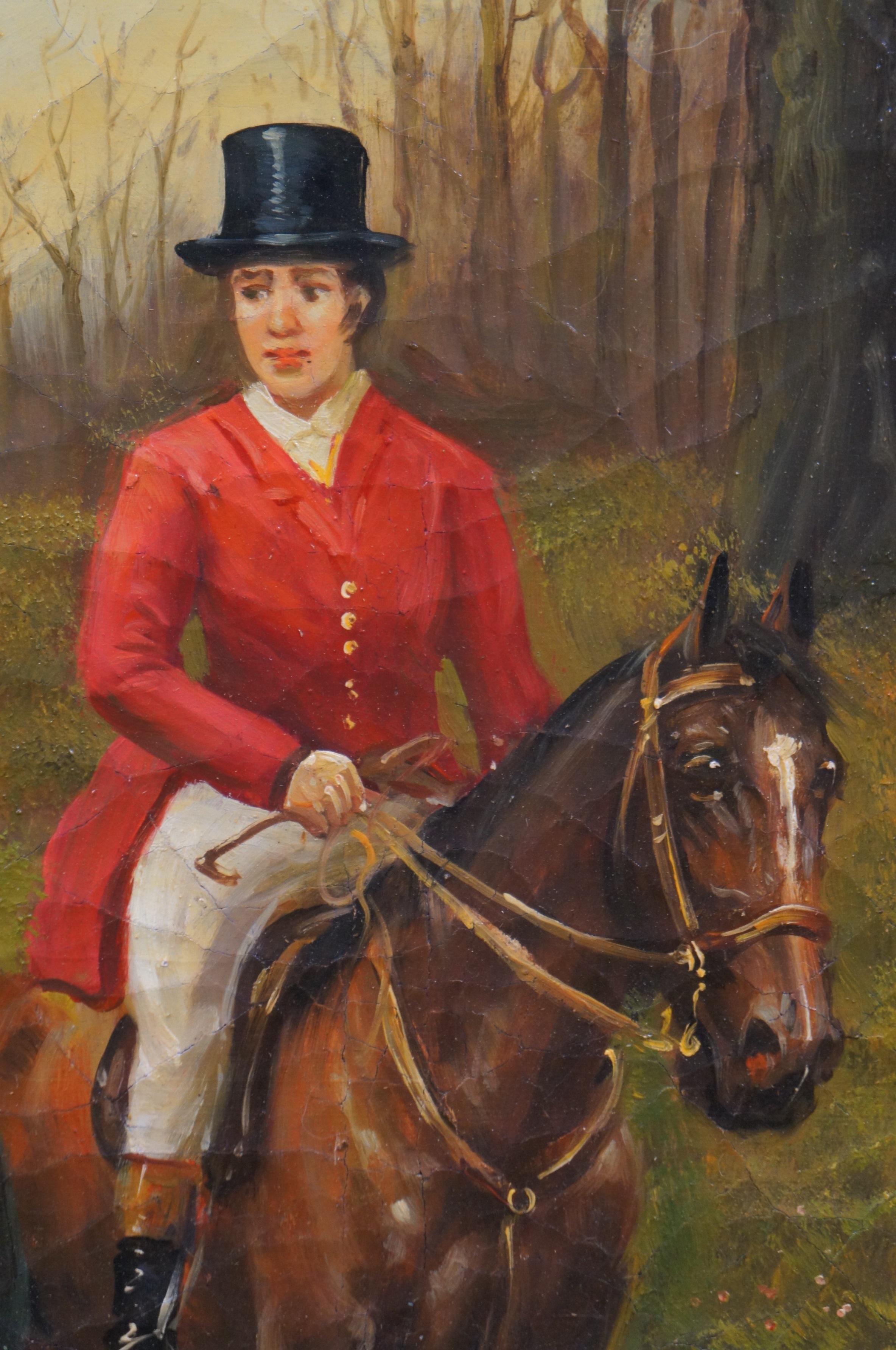 Homewards After John Sanderson-Wells British Equestrian Riding Oil Painting 37