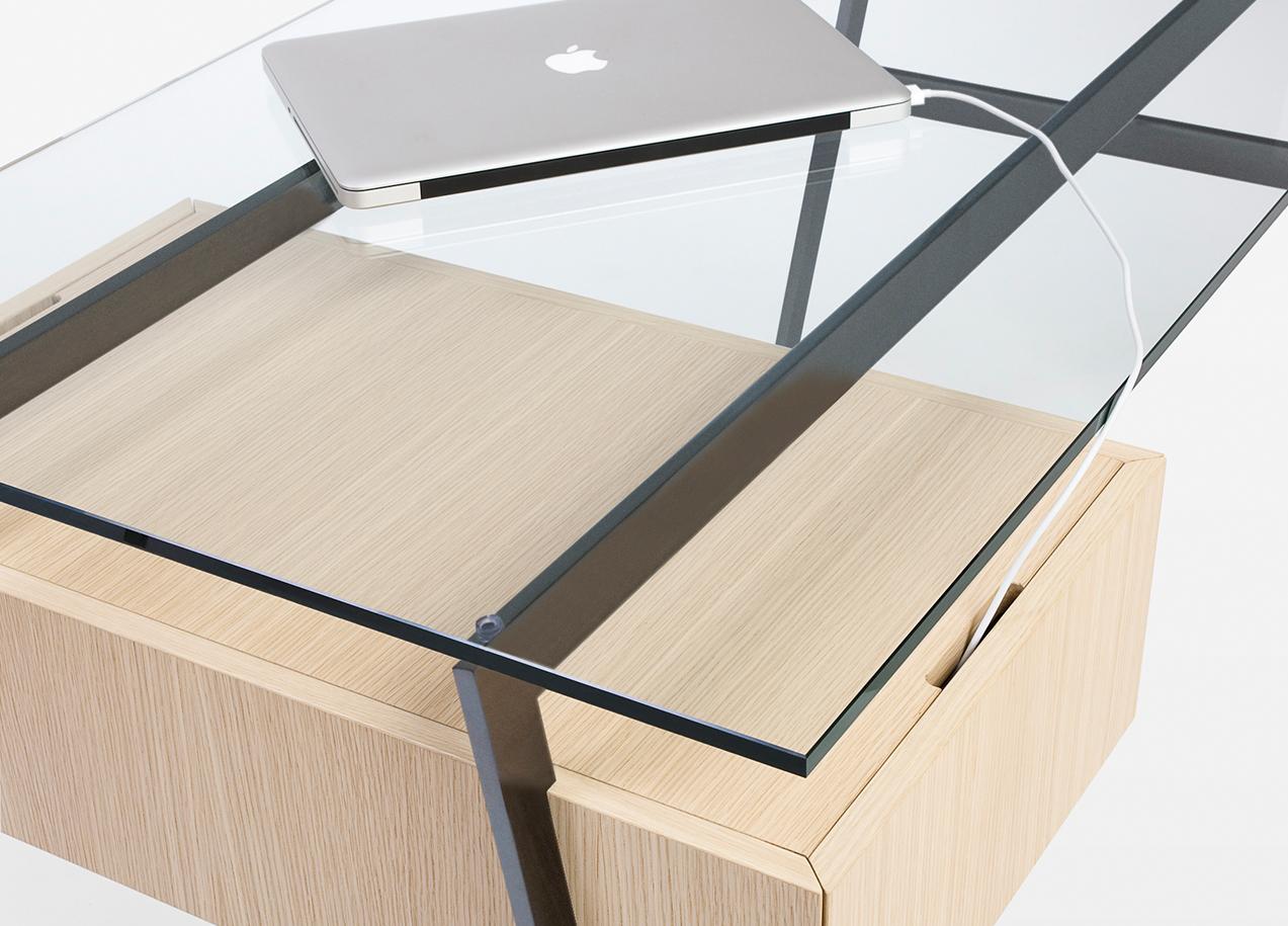 The Homework is a deceivingly simple writing desk. Conceived for home offices or other small offices where the desk will be on display, Homework can be adjusted according to your unique needs.

Additional information:
- Dimensions: D. 70 x W. 122