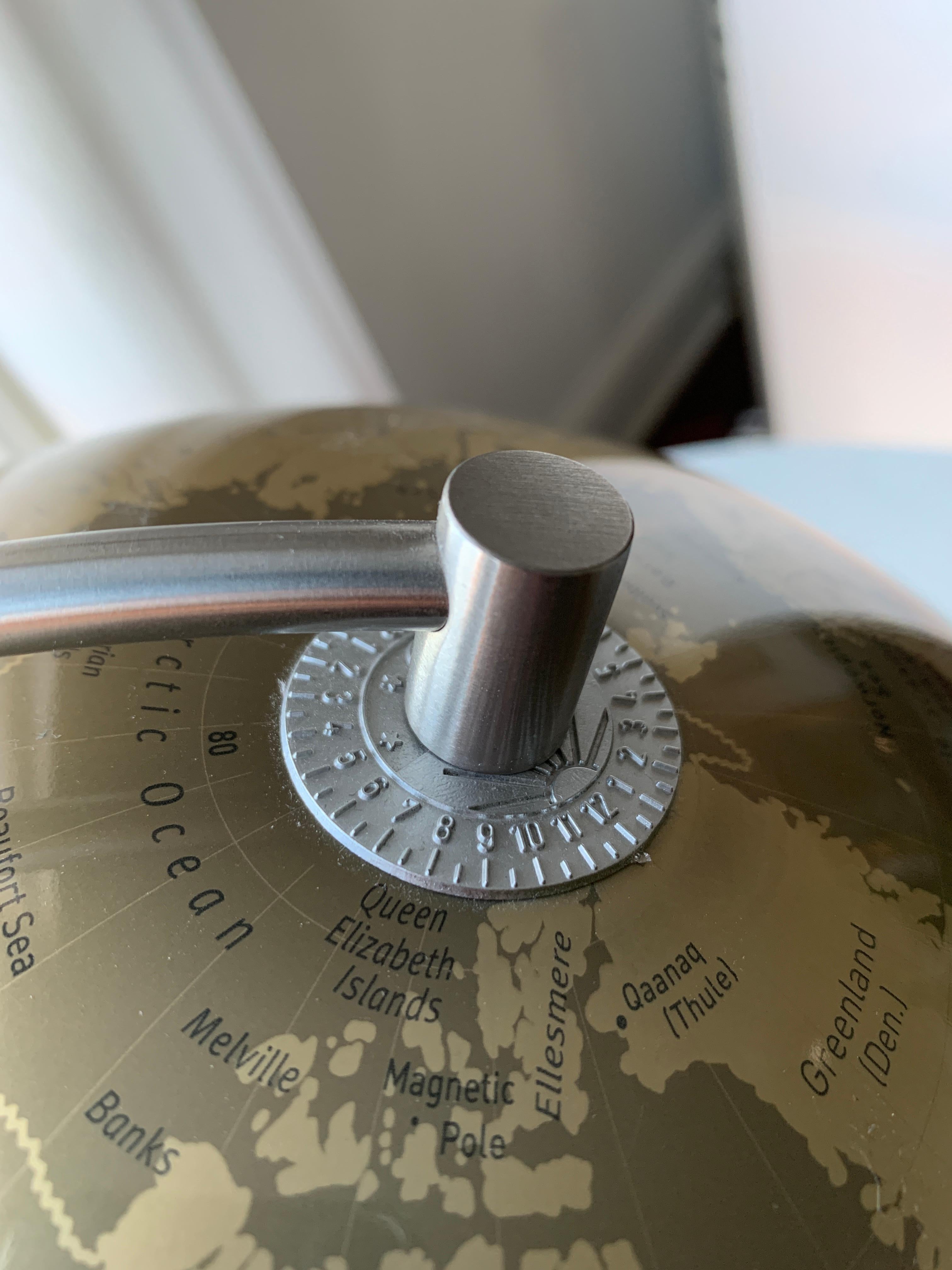 Steel Homeworld Monochrome Globe by Henrik Tengler for Scanglobe
