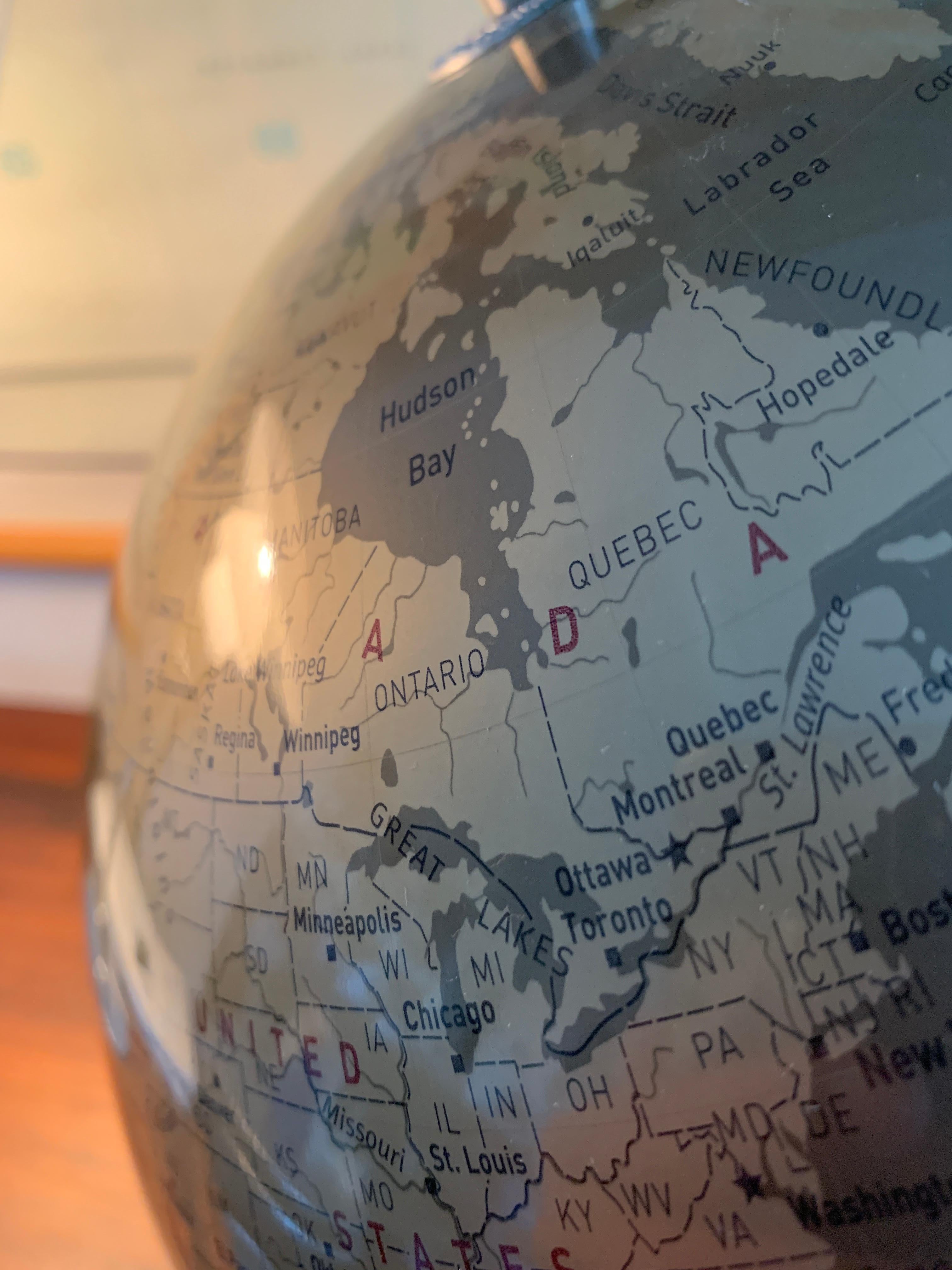 Homeworld Monochrome Globe by Henrik Tengler for Scanglobe In Good Condition In Copenhagen, DK