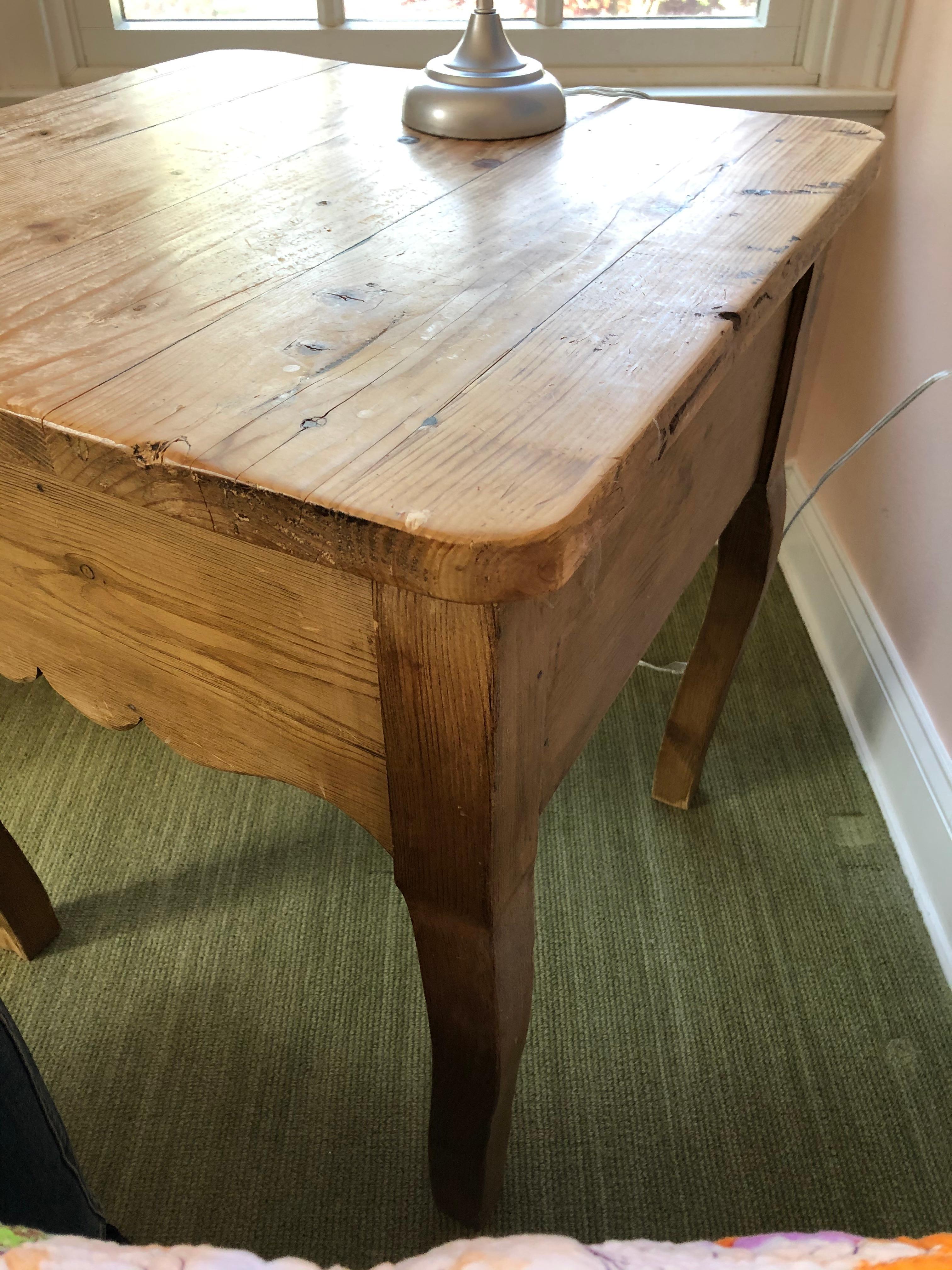 American Homey Rustic Natural Unfinished Pine Night Stand End Table
