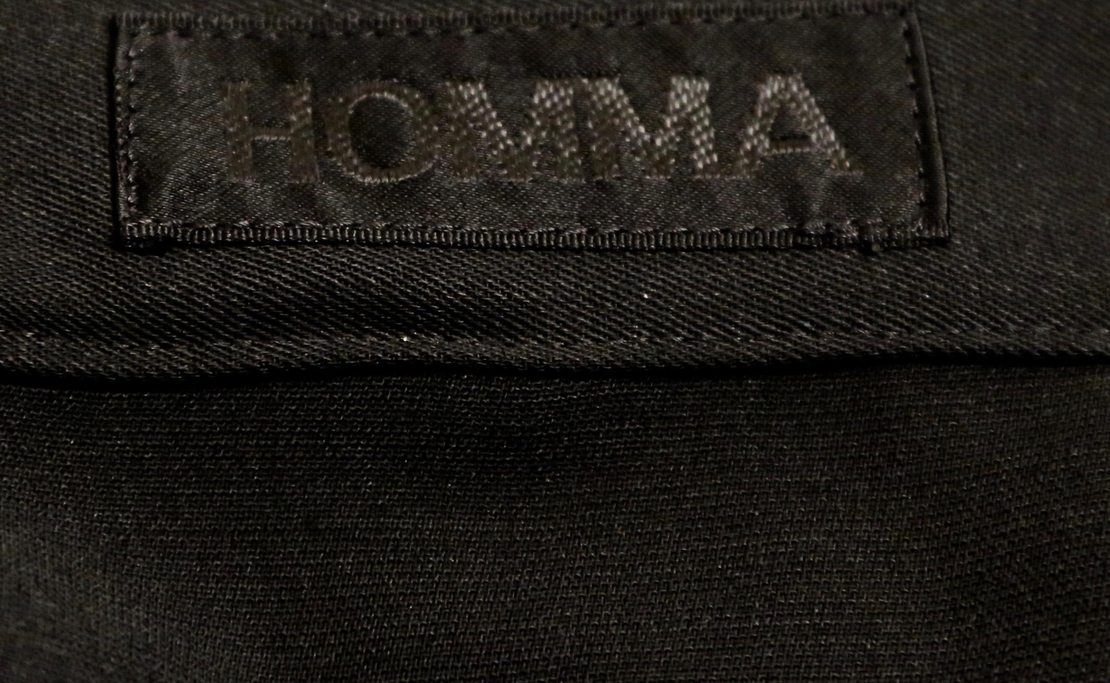 HOMMA draped black wool skirt In Excellent Condition For Sale In San Fransisco, CA