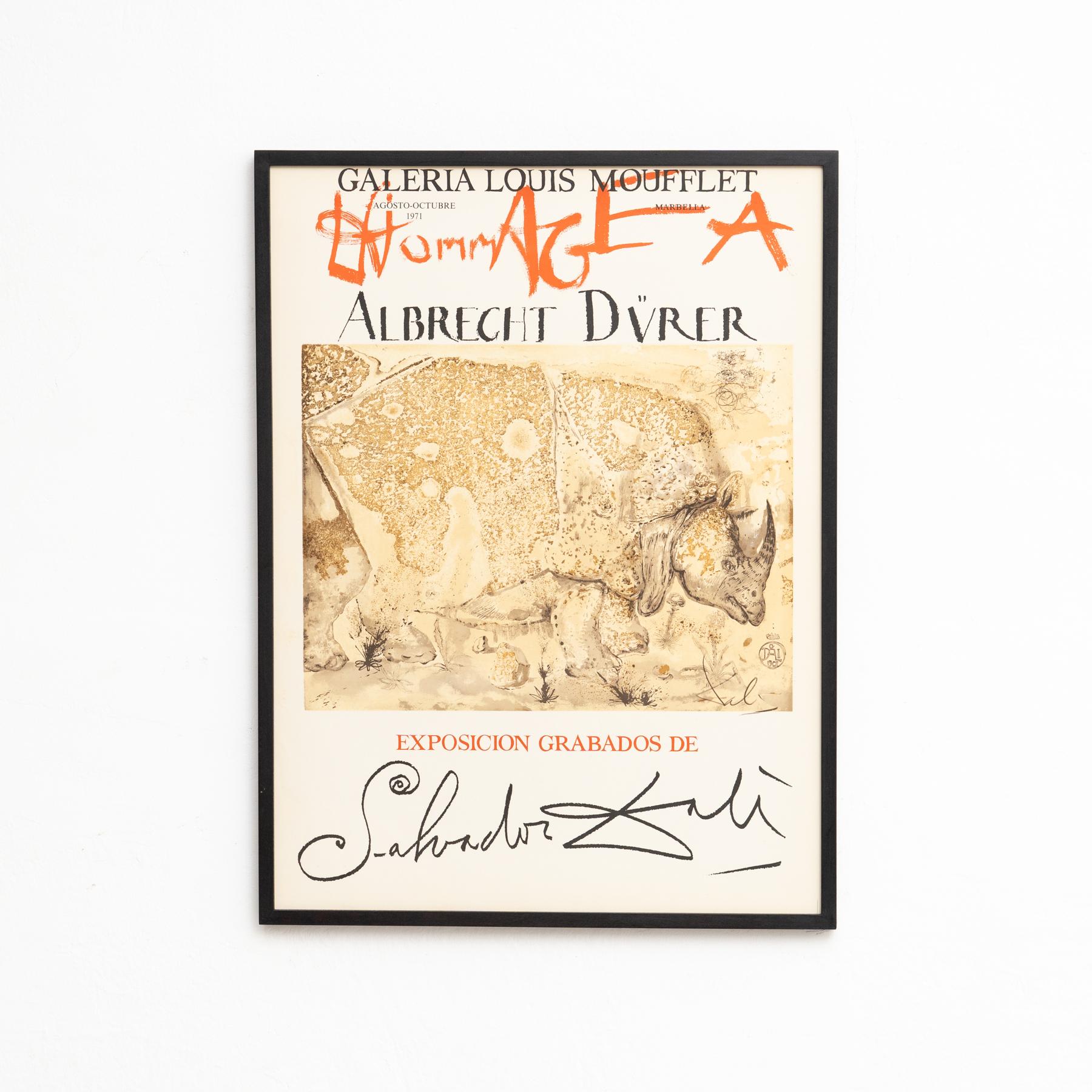 Questo manifesto originale di Salvador Dalí, intitolato 