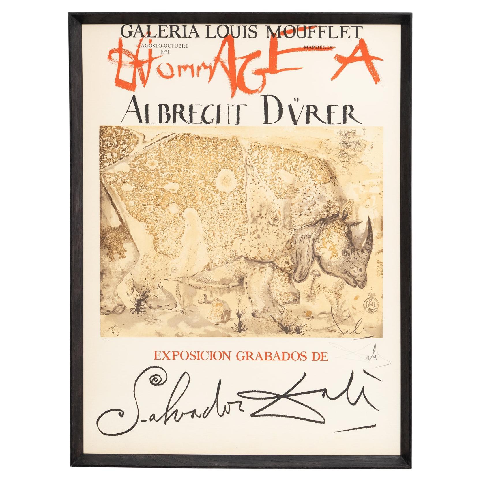 "Hommage à Albrecht Dürer" – Original Lithograph by Salvador Dalí, Hand Signed