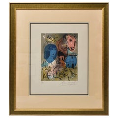 Hommage a by Marc Chagall Limited Edition Lithograph 32/75 1969