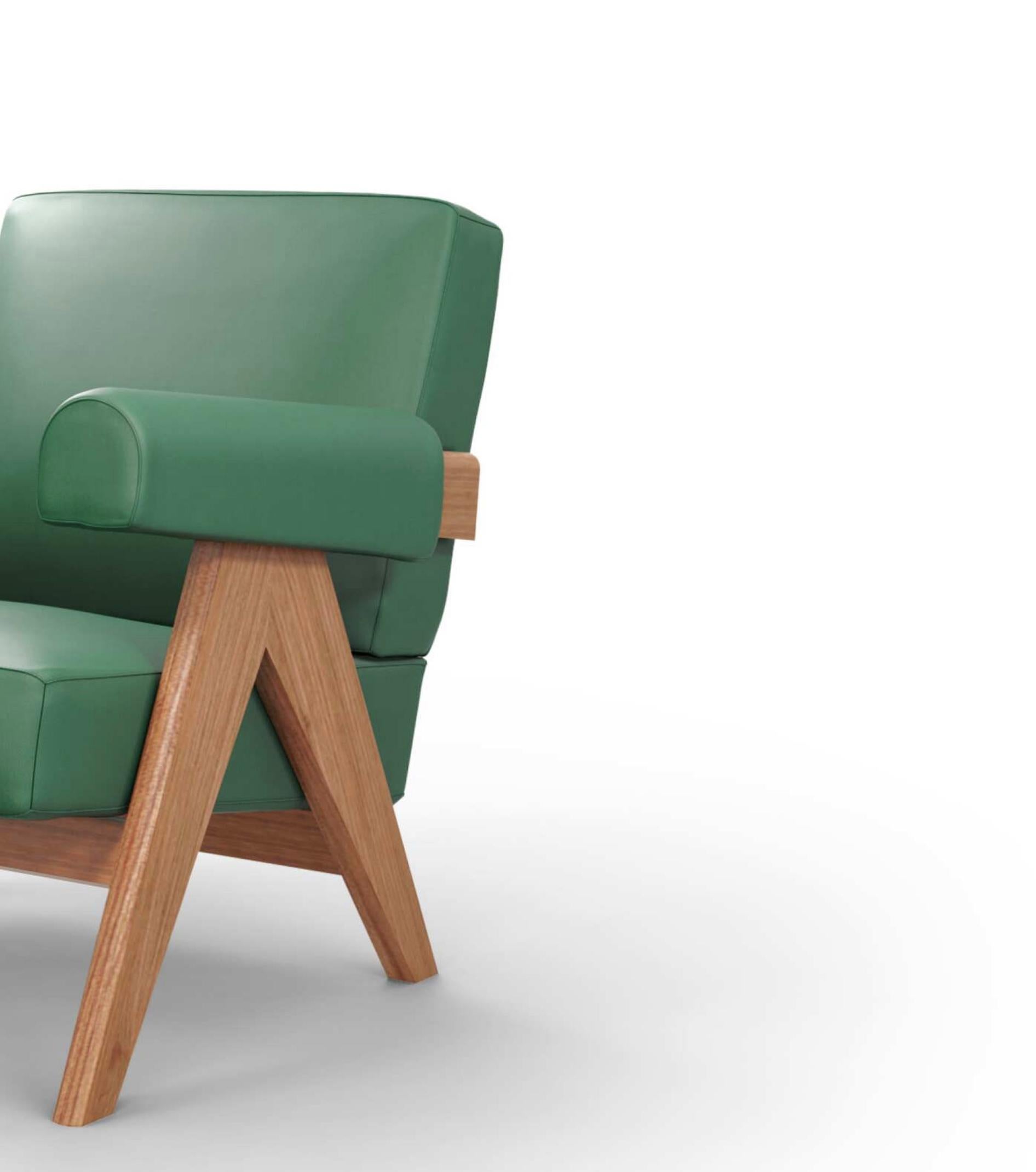 Hommage À Pierre Jeanneret Sillón Capitol Complex Para Cassina Teca en venta