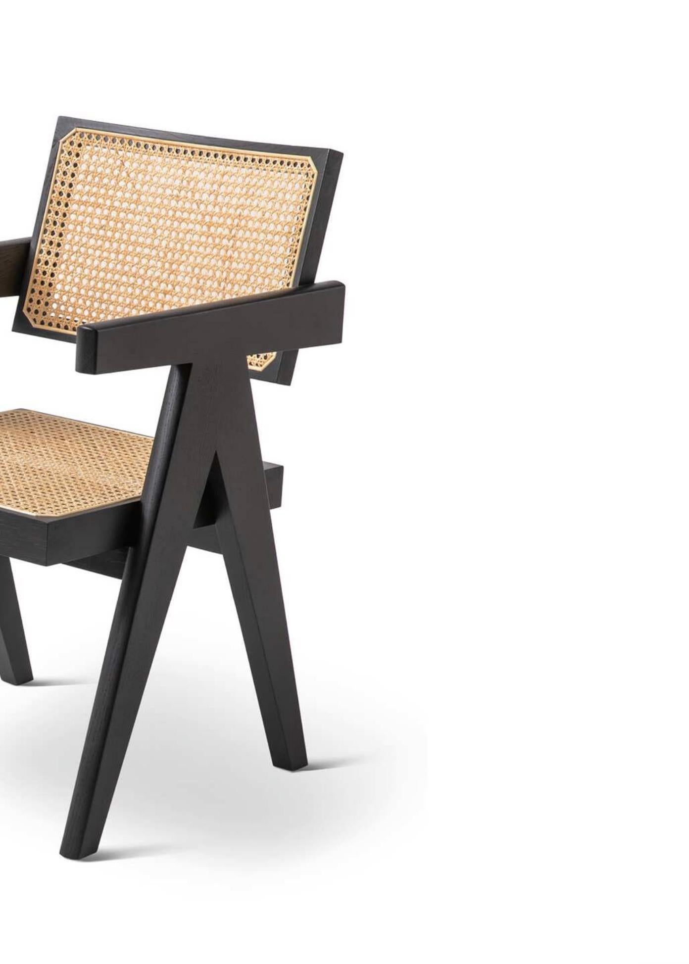 Hommage À Pierre Jeanneret Set of Two Capitol Complex Chair For Cassina en vente 4