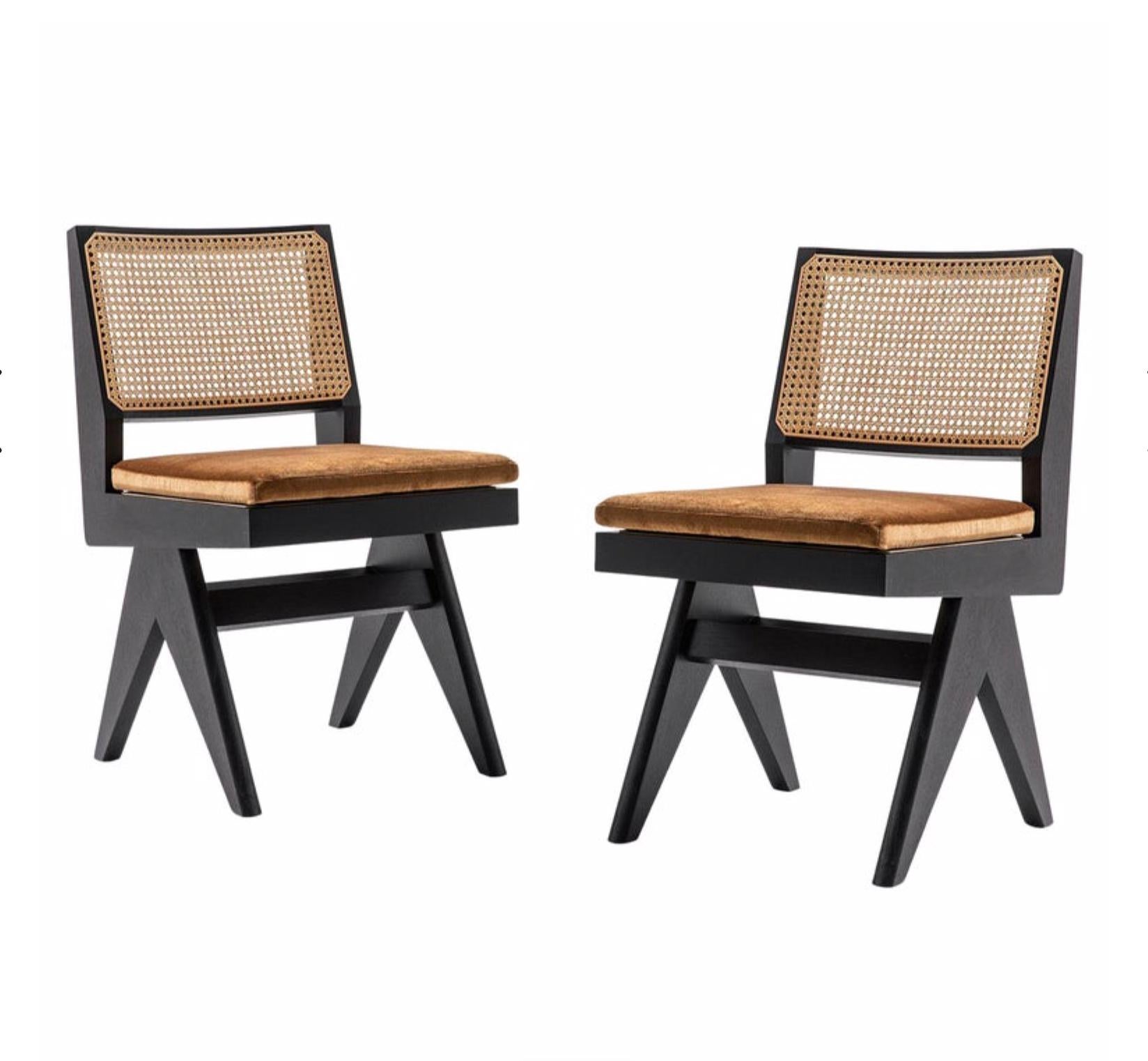 Hommage À Pierre Jeanneret Set of Two Capitol Complex Chair For Cassina

One of the most well-known pieces from the Capitol Complex in the Indian city of Chandigarh, the solid wood design chair, a tribute to Pierre Jeanneret, is set apart by its