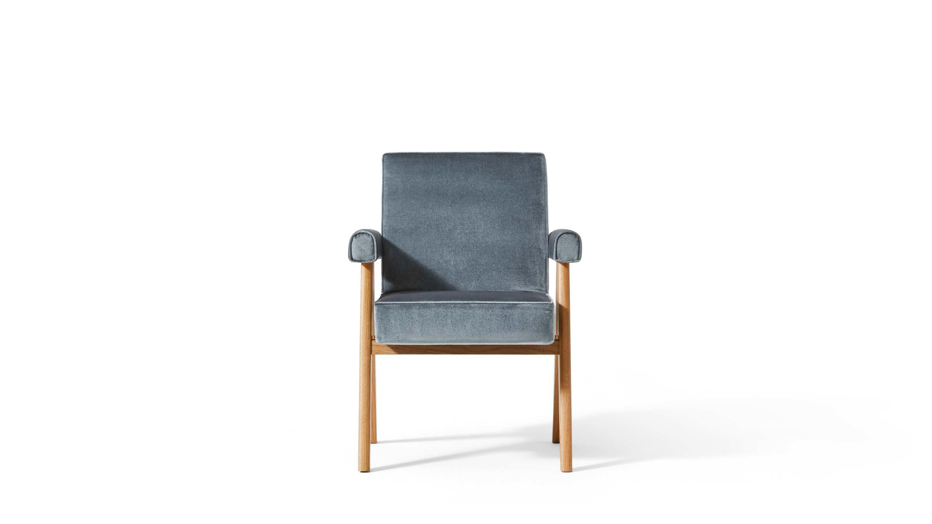 Oak Hommege À Pierre Jeanneret Committee Chair With Arms For Cassina For Sale