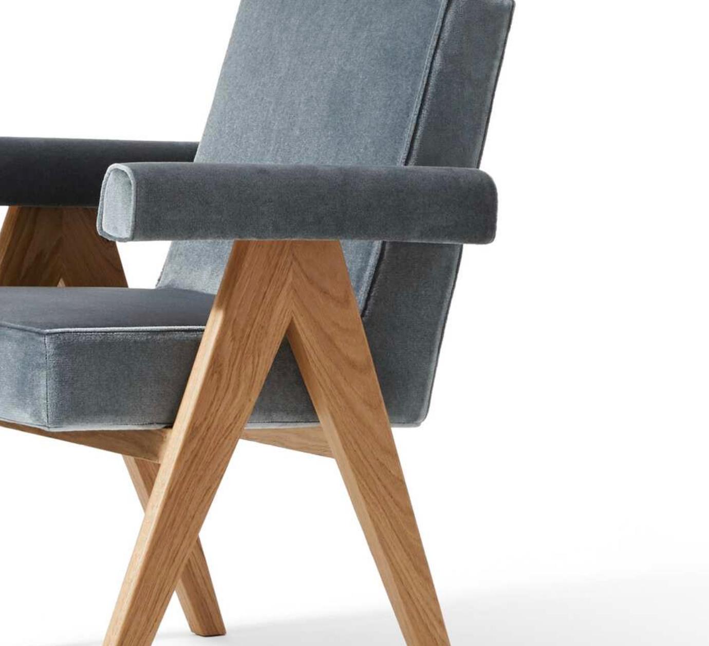 Hommege À Pierre Jeanneret Committee Chair With Arms For Cassina For Sale 1