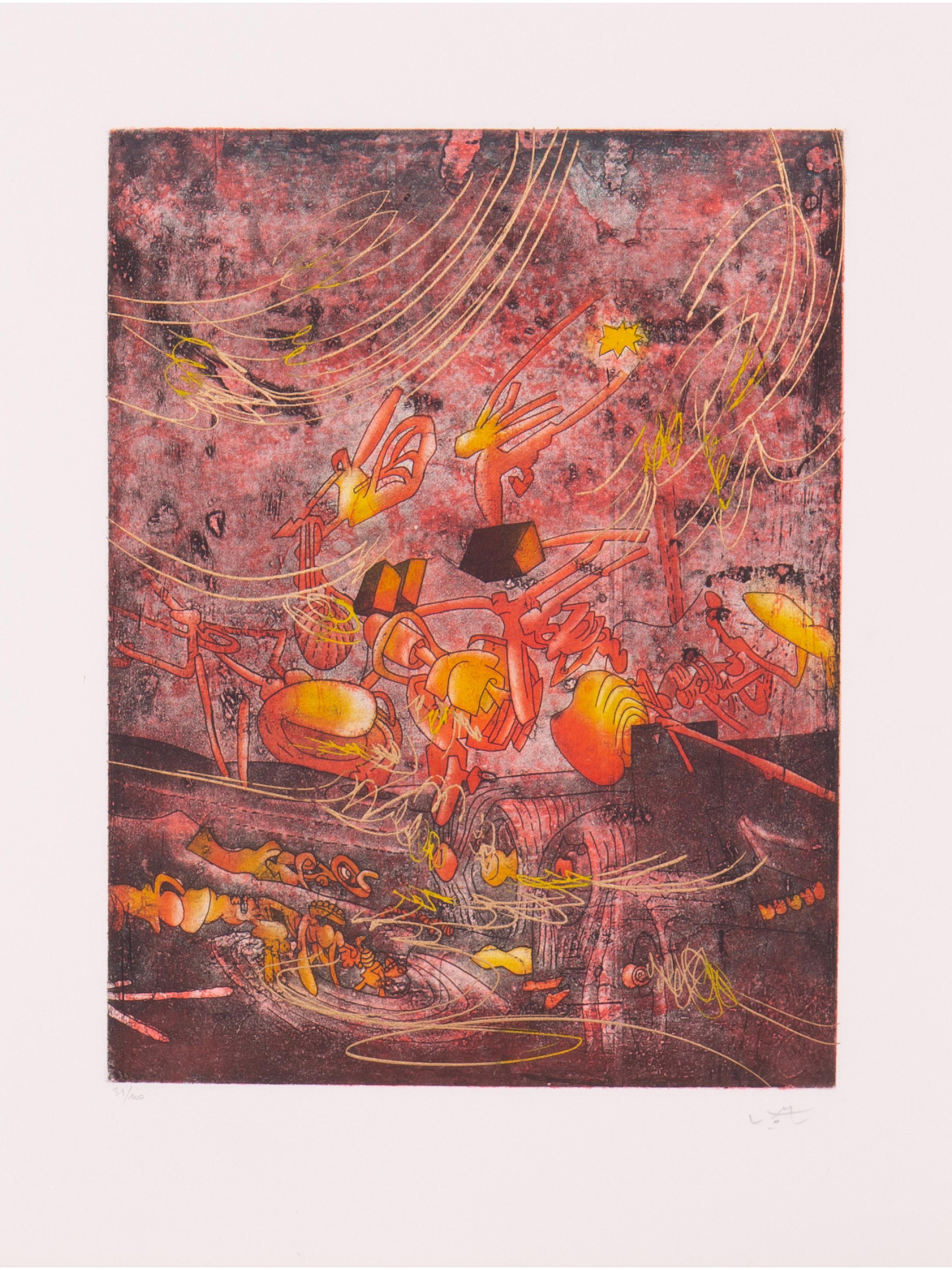 Cartella di Hom'mère - N'où con 20 acqueforti di Roberto Matta In condizioni ottime in vendita a Ozzano Dell'emilia, IT