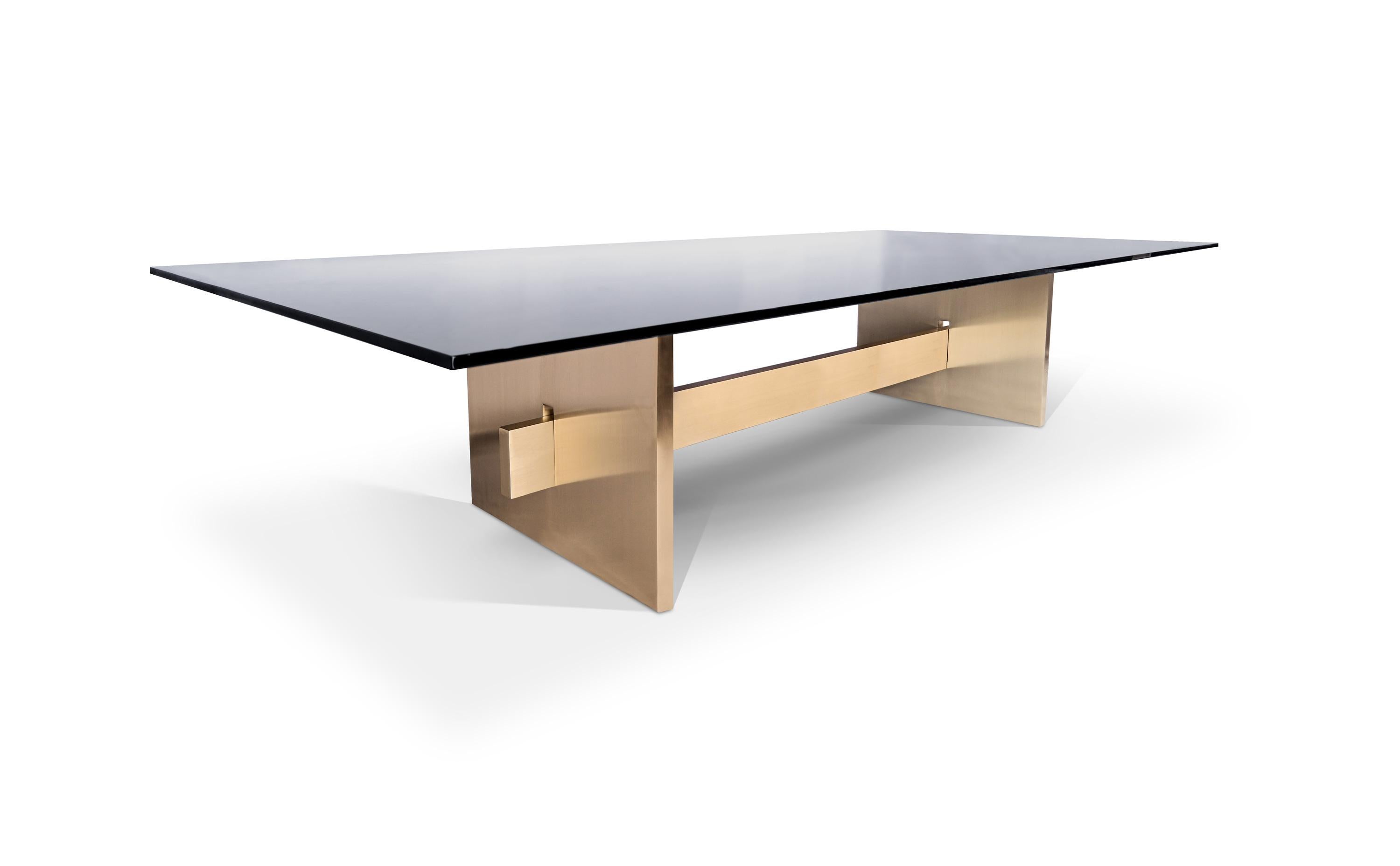 European Hommes Dining Table with Solid Walnut Top For Sale