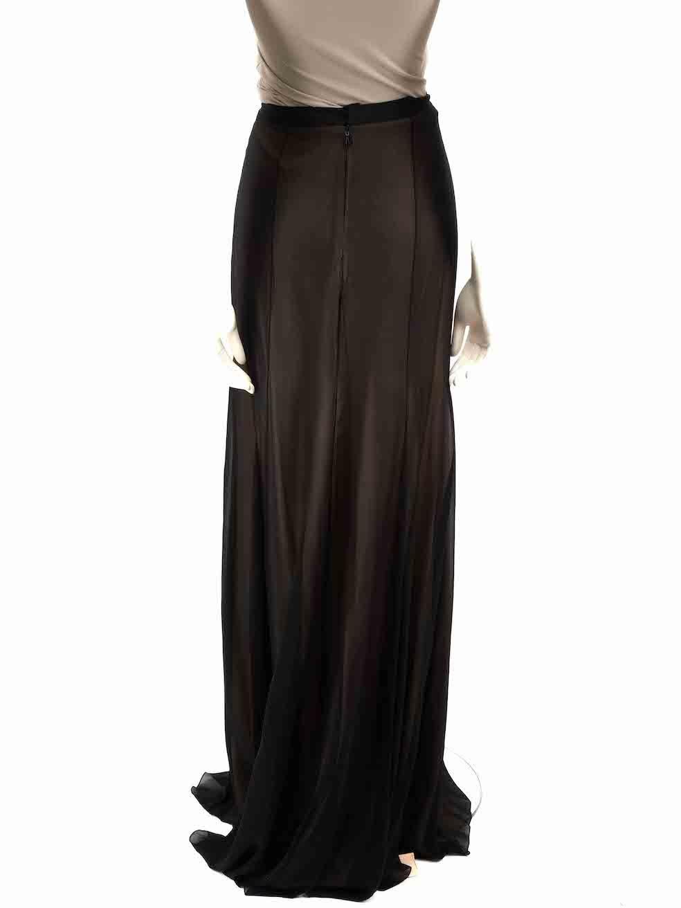 Honayda Black Sheer Overlay Maxi Skirt Size XXL In Good Condition For Sale In London, GB