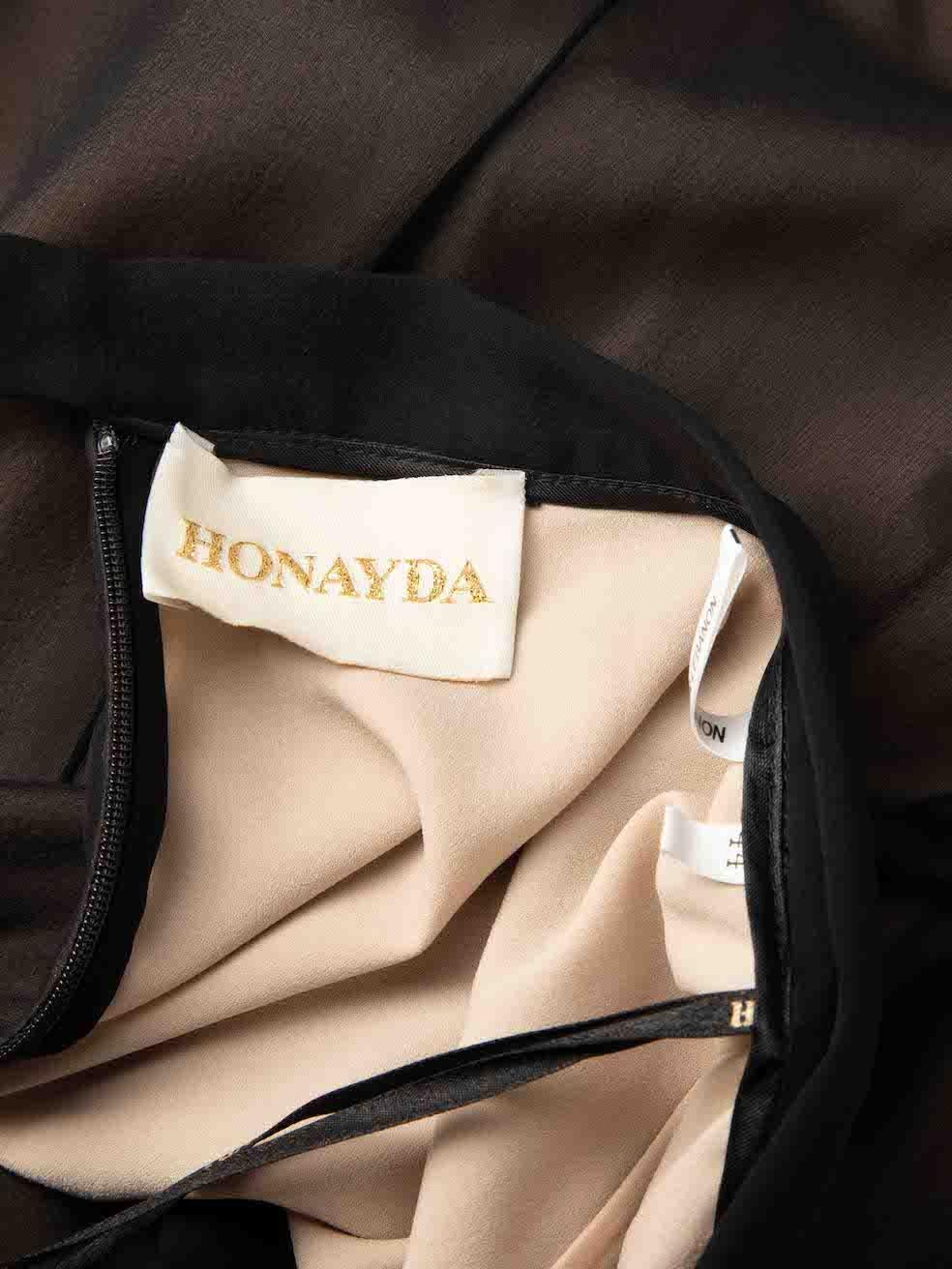 Women's Honayda Black Sheer Overlay Maxi Skirt Size XXL For Sale
