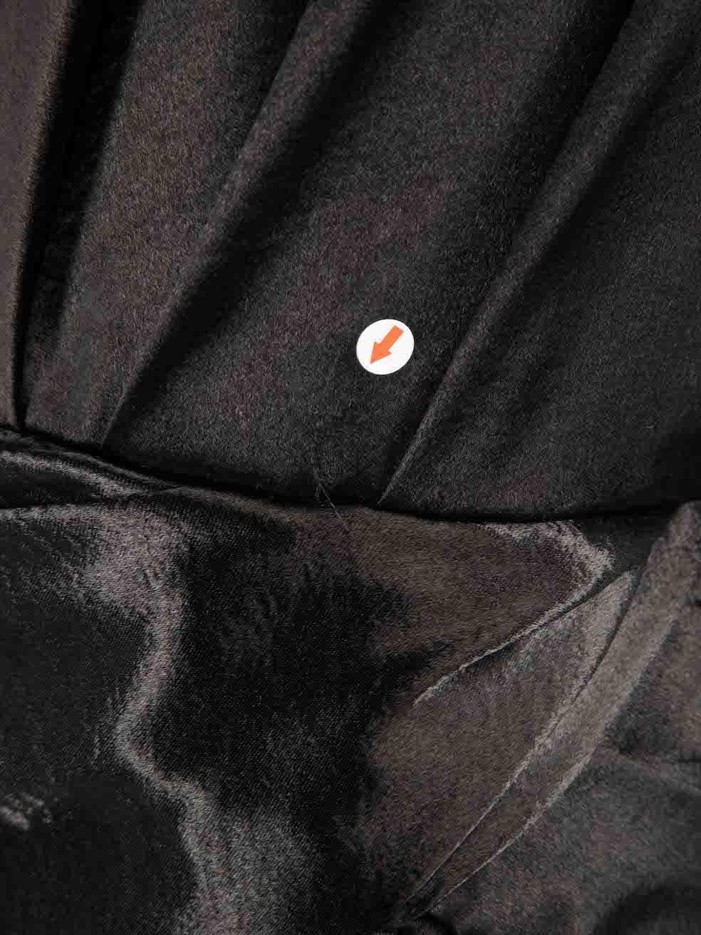 Honayda Black Sleeveless Drape Detail Gown Size M 1
