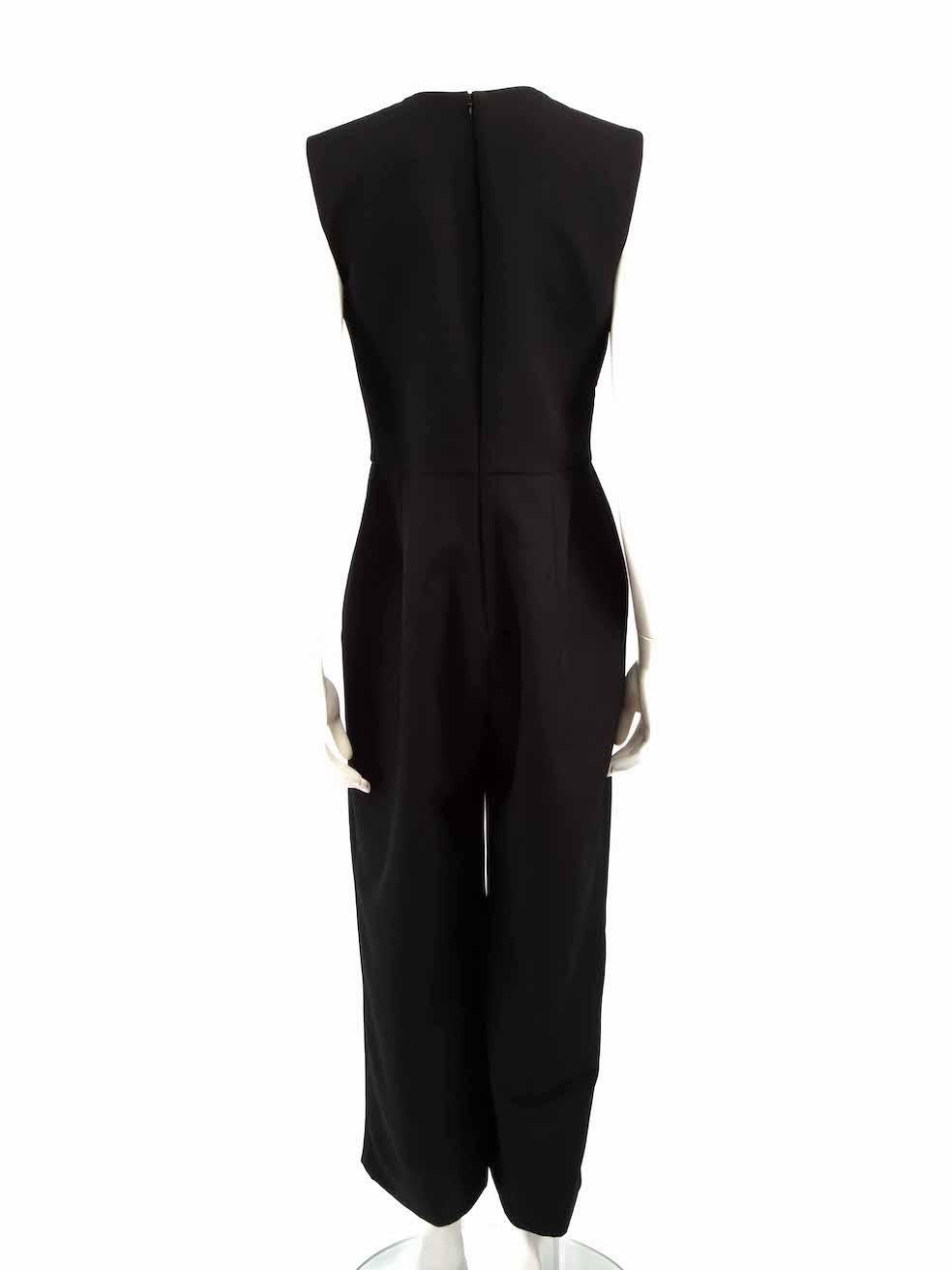 Honayda Black Sleeveless Wide Leg Jumpsuit Size XL In Good Condition For Sale In London, GB