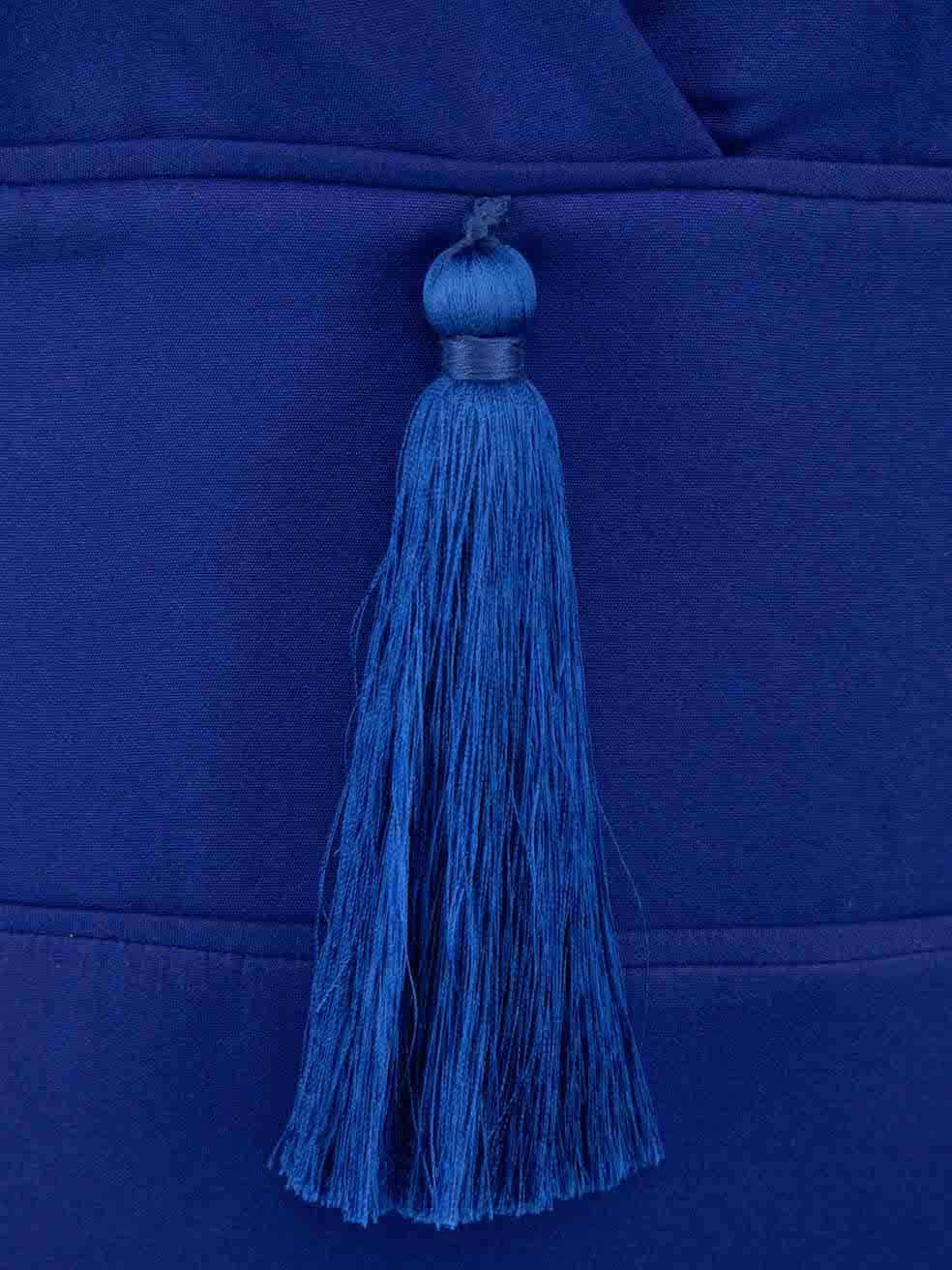 Honayda Blue Tassel Detail Maxi Gown Size XL For Sale 1
