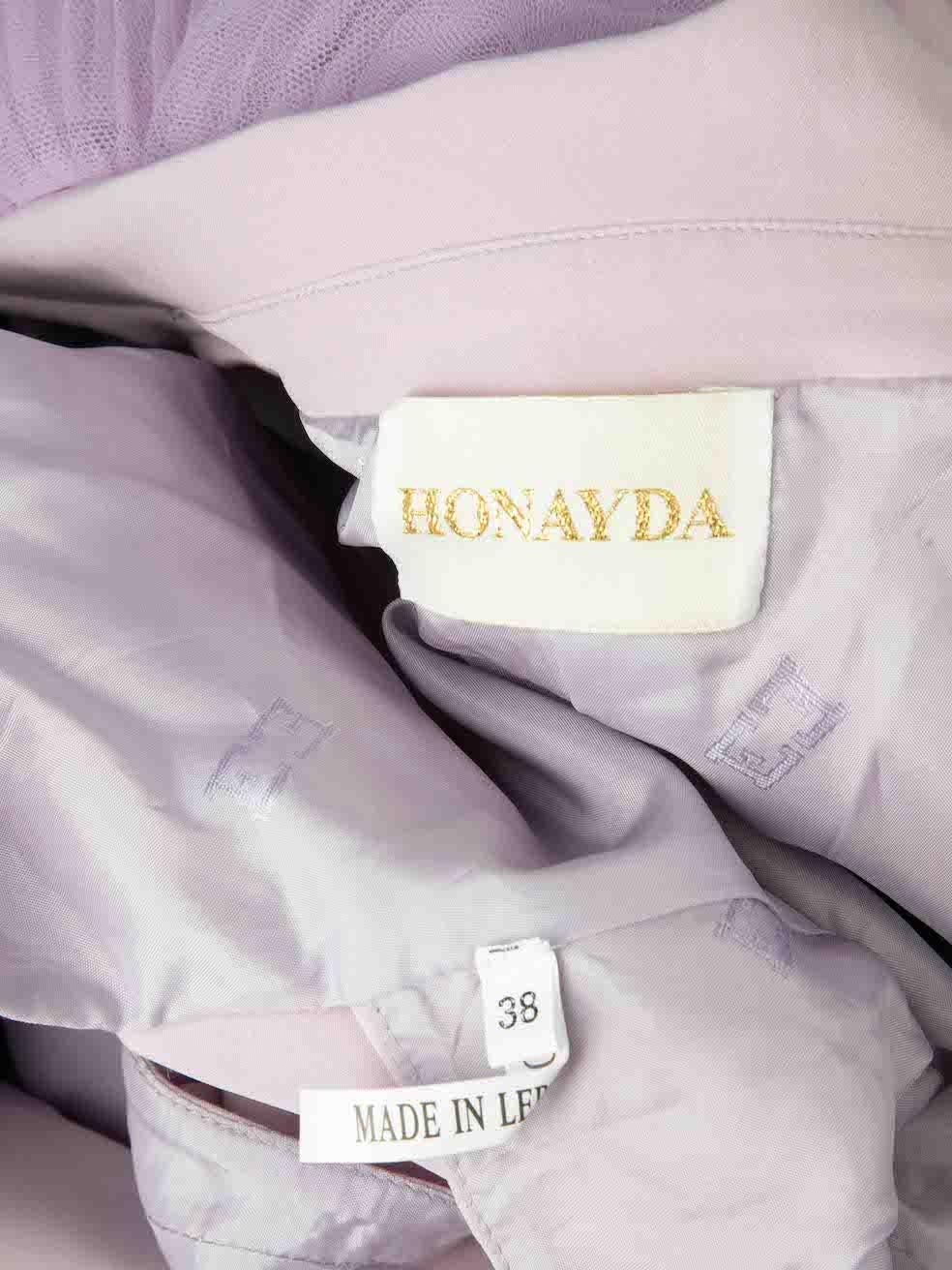 Honayda Purple Cut-Out Blazer & Trousers Set Size M For Sale 4