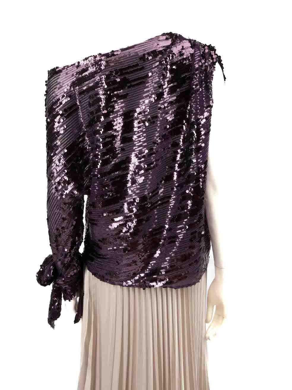 Honayda Purple Sequin Top Size M In Good Condition For Sale In London, GB