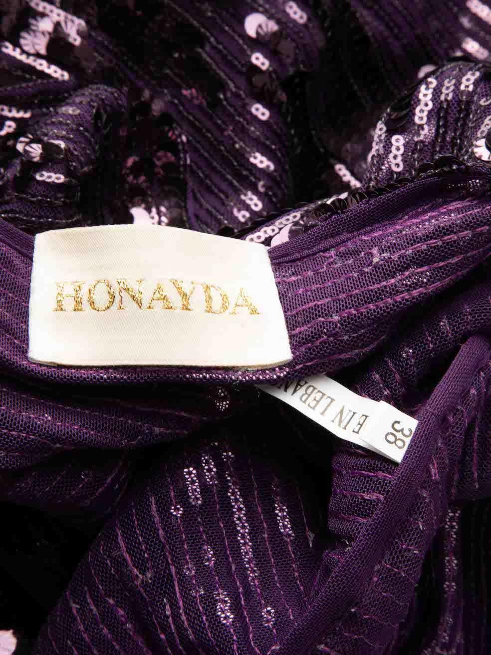 Women's Honayda Purple Sequin Top Size M For Sale