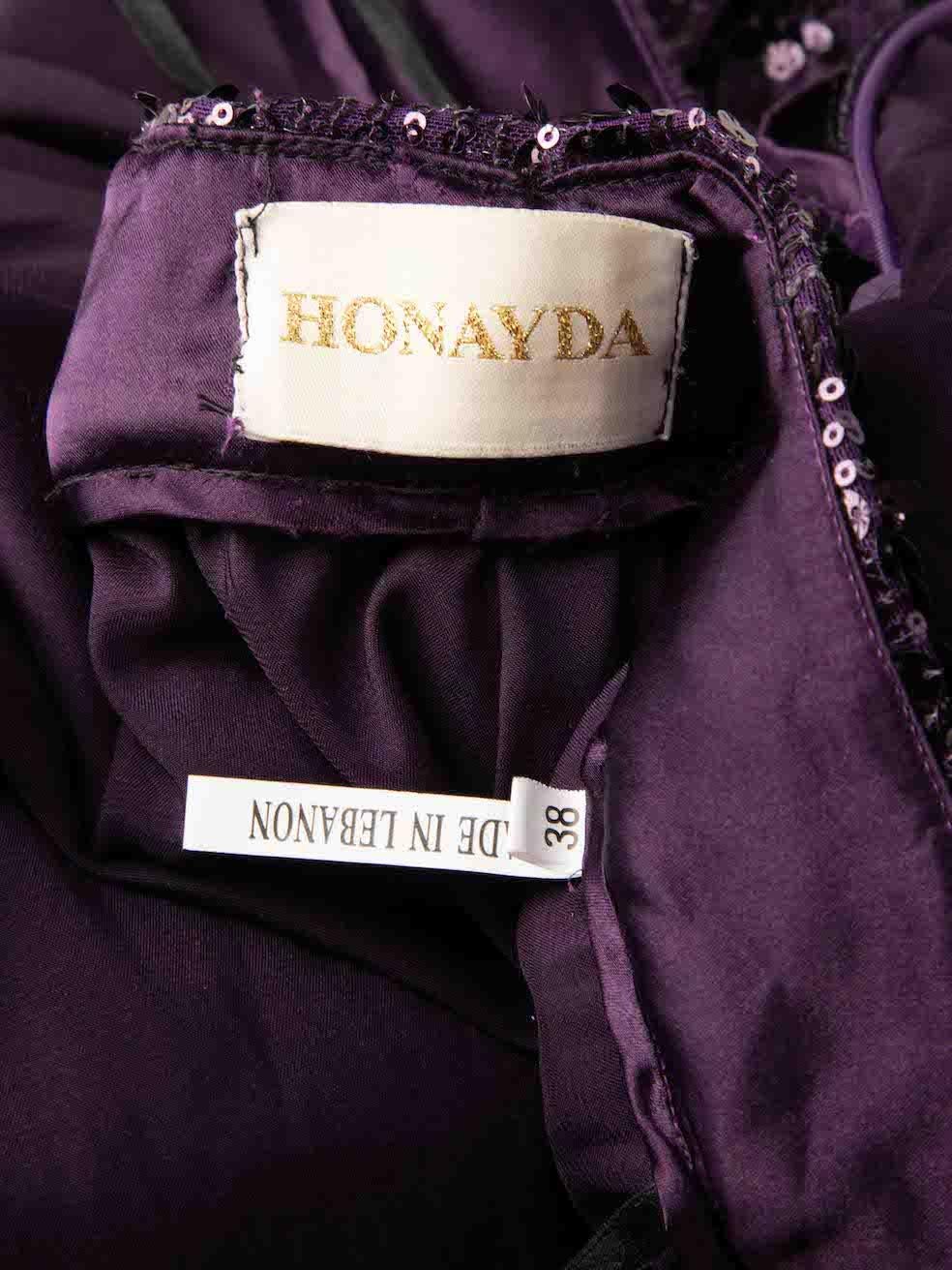 Honayda Purple Sequinned Trousers Size M For Sale 3
