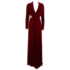Honayda Red Velvet Cut Out Jumpsuit Size S