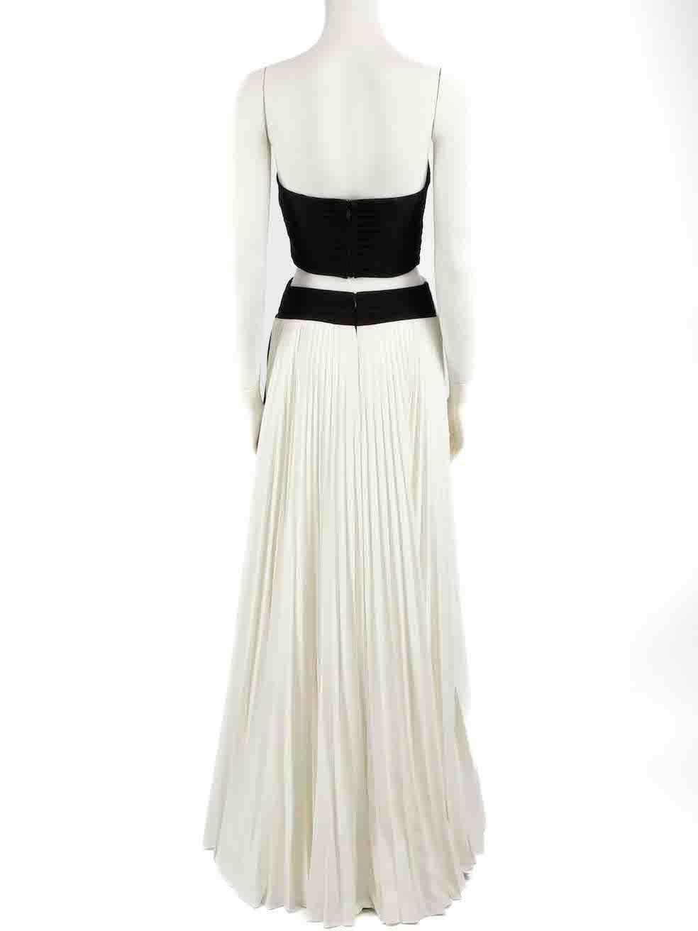 Women's Honayda S/S23 Black & White Strapless Pleated Gown Size S For Sale