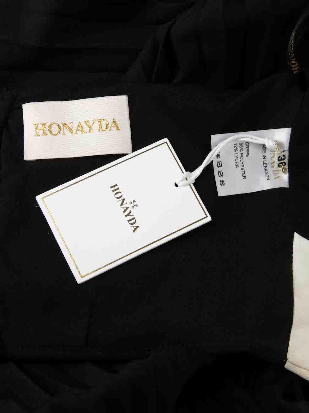 Honayda S/S23 Black & White Strapless Pleated Gown Size S For Sale 3