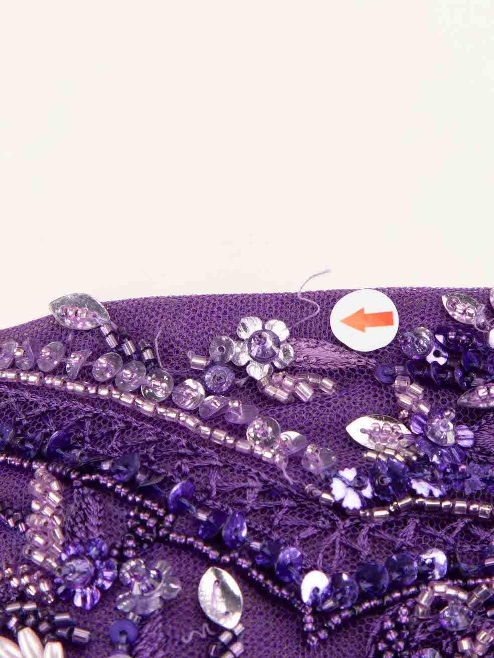 Honayda SS23 Purple Embellished Strapless Gown Size S For Sale 3