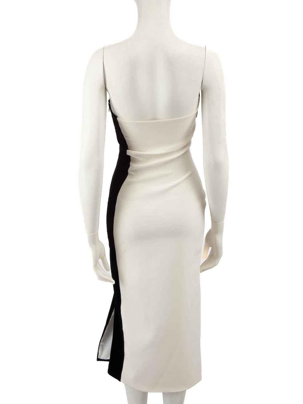 Honayda White Strapless Midi Dress Size S In Good Condition In London, GB