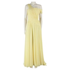 Honayda Maxi abito giallo in chiffon taglia S