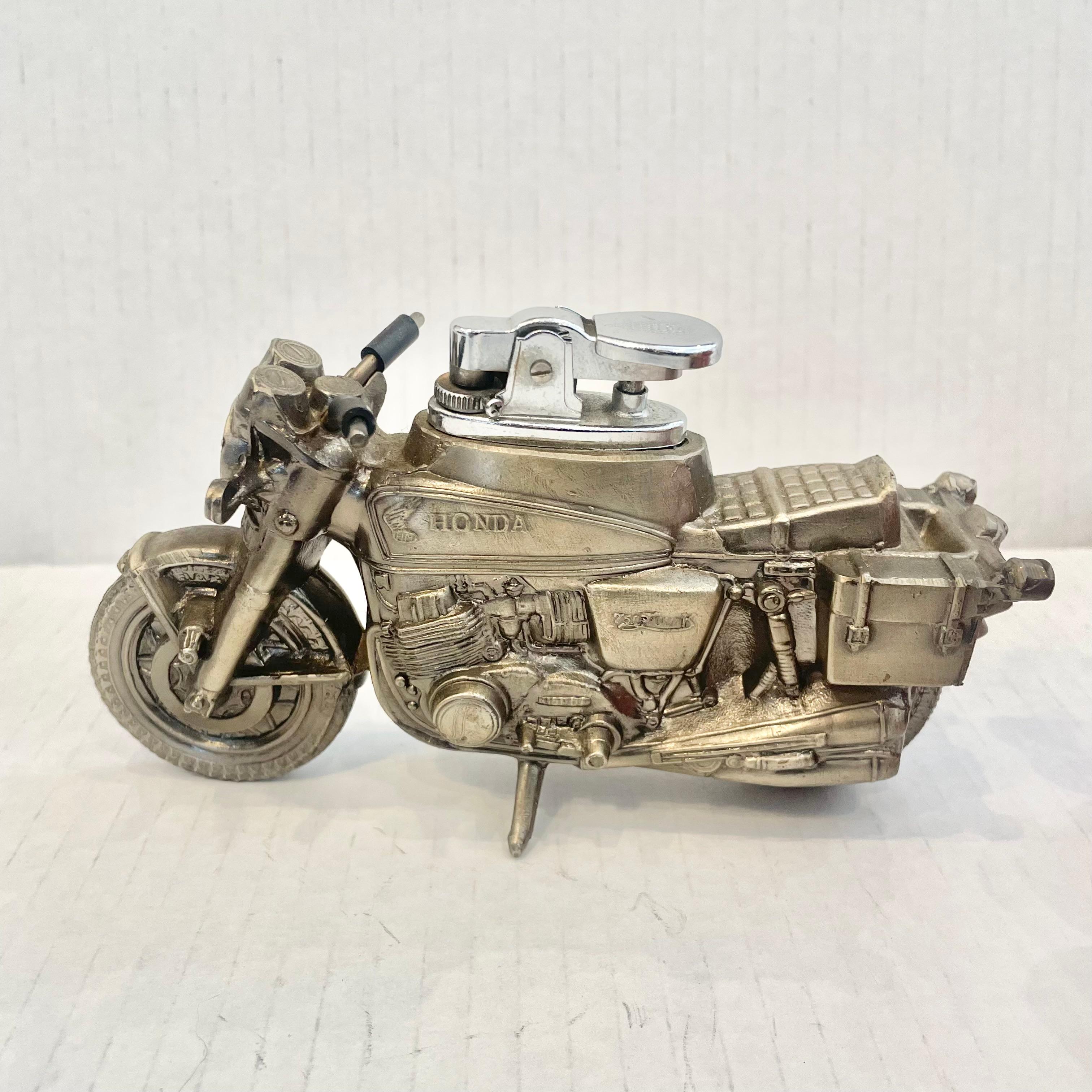 Metal Honda Cafe Racer Motorcycle Lighter, 1980s Japan For Sale