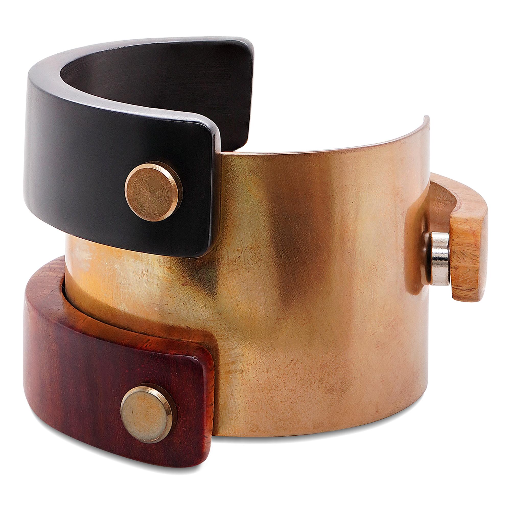 Brazalete de palo rosa de Honduras y palo rosa mexicano Brazalete grueso de plata 925 en Nuevo estado para la venta en Hung Hom, HK