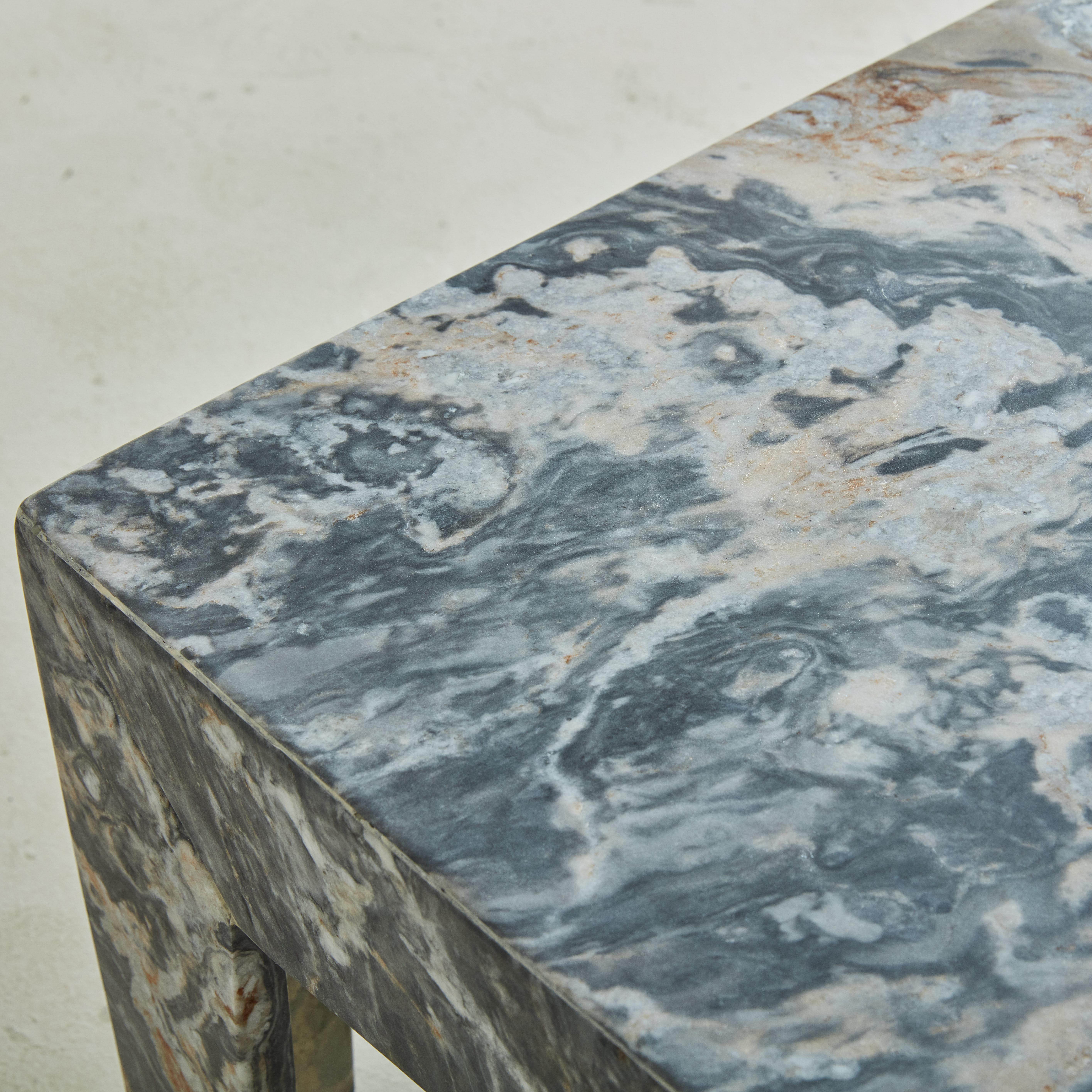 Honed Cipollino Marble Coffee Table, Italy 1970s For Sale 6