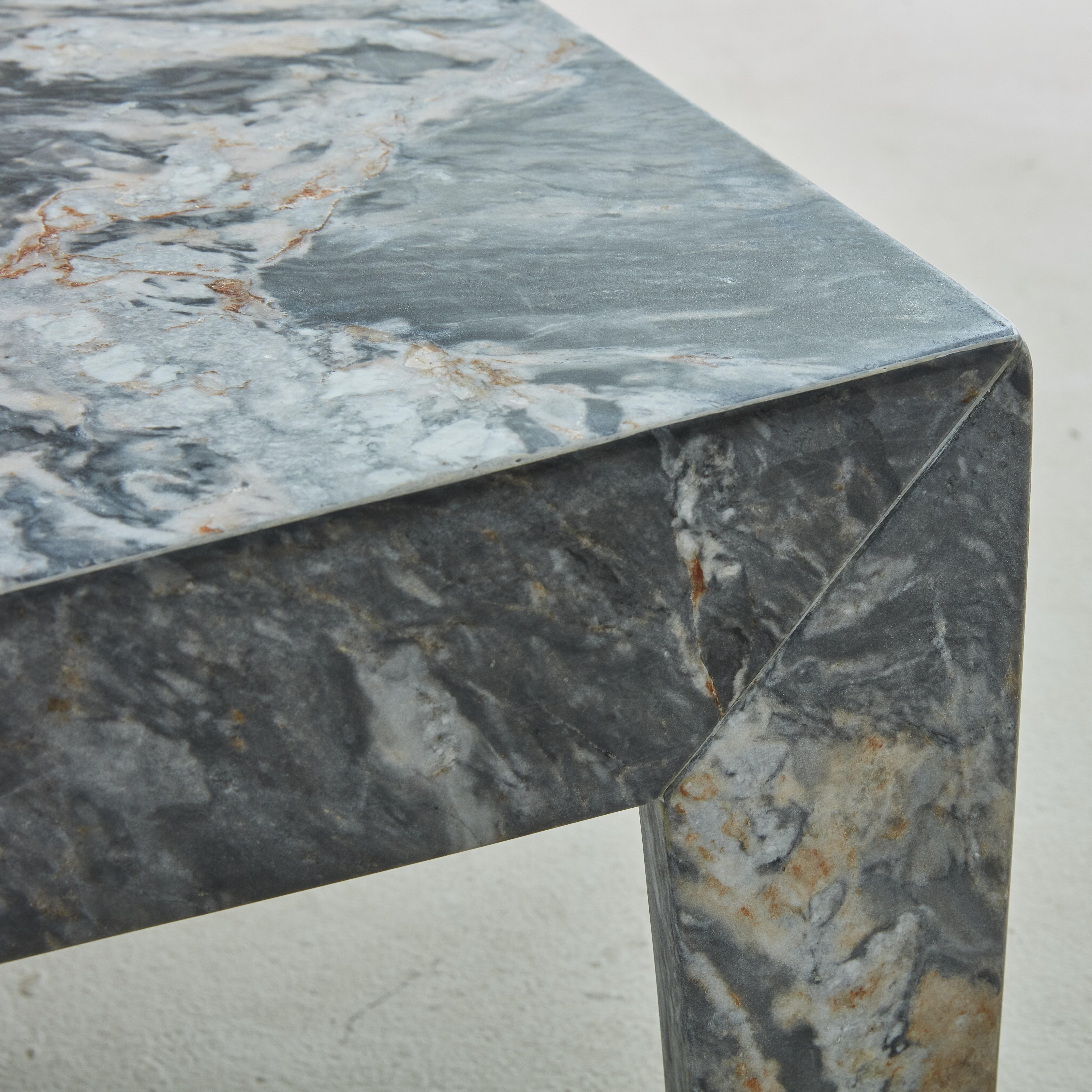 Honed Cipollino Marble Coffee Table, Italy 1970s For Sale 3