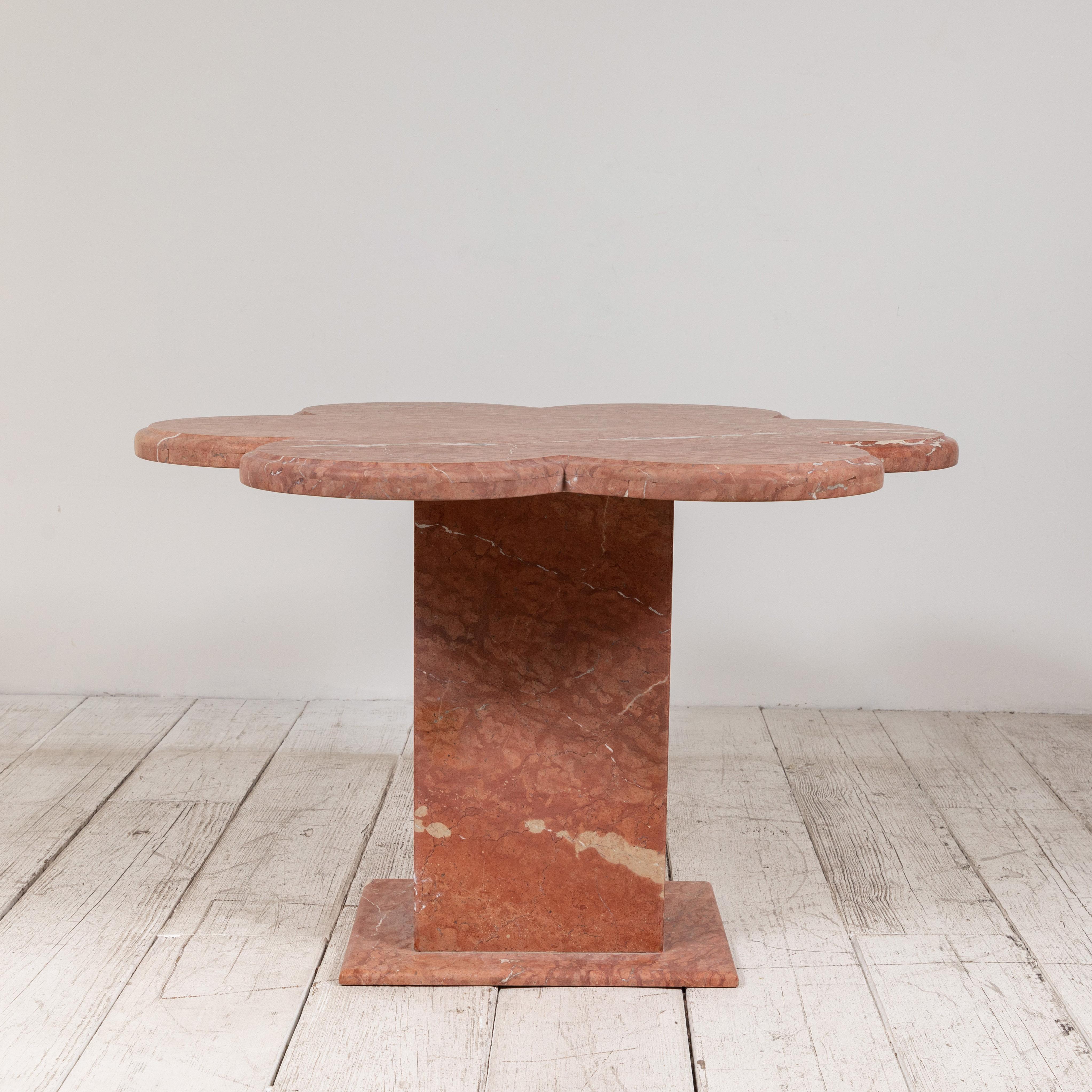 Honed Matte Quartz Scalloped Side Table 1
