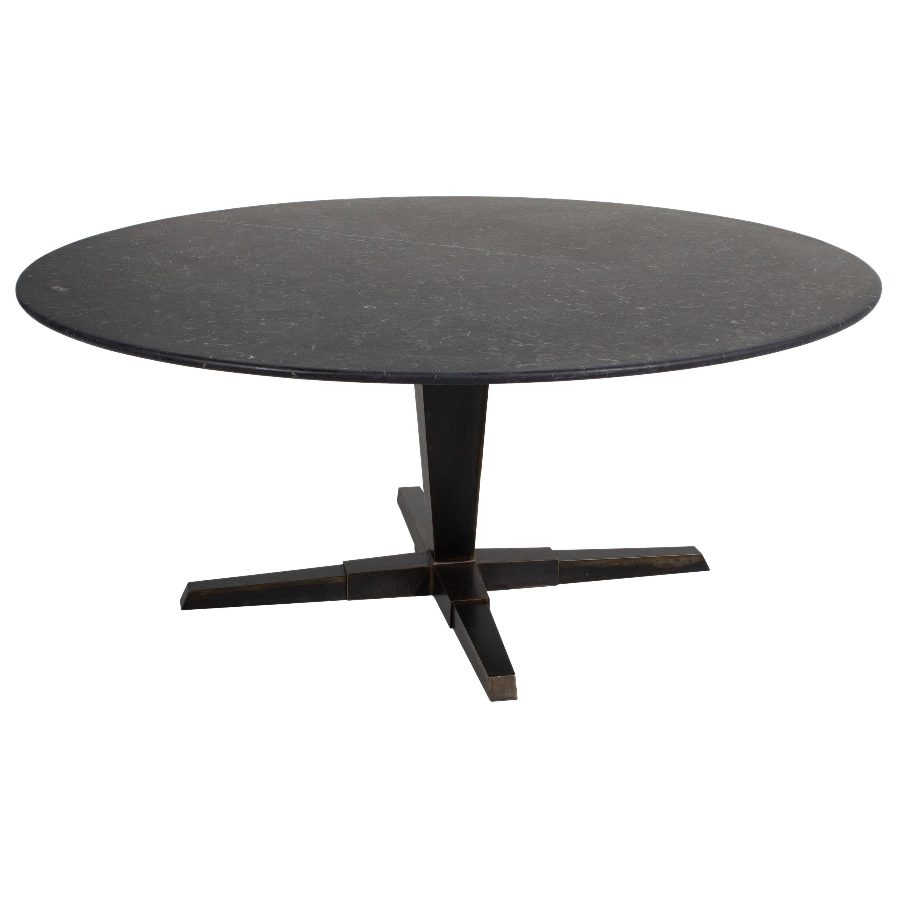 Honed Nero Marquino Knoll Edge Coffee Table