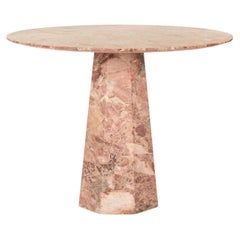 Table centrale en marbre rose aiguisé Fleur de Pecher
