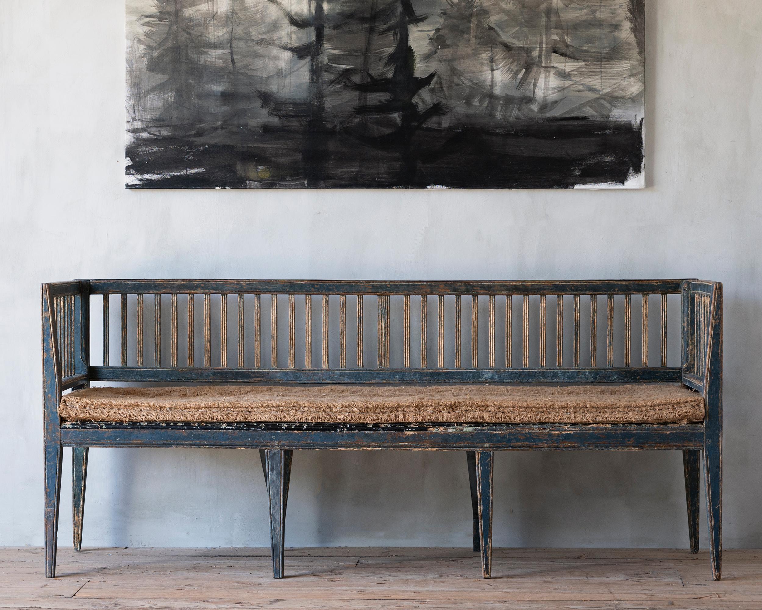 Swedish Honest 19th Century Provincial Gustavian Sofa For Sale