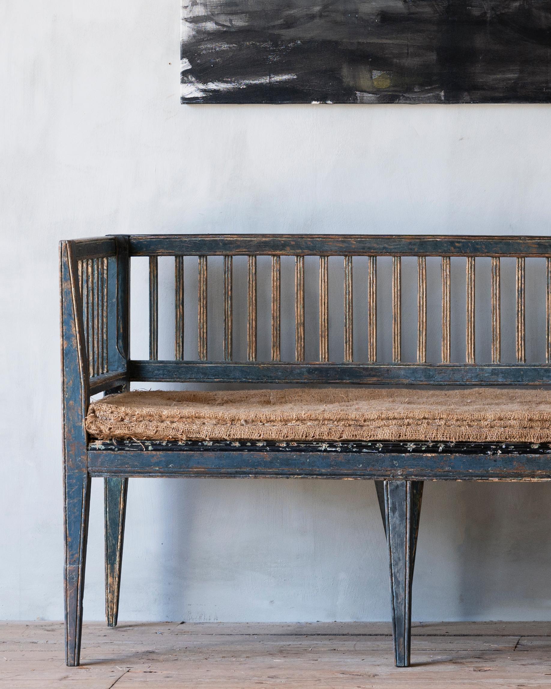 Hand-Crafted Honest 19th Century Provincial Gustavian Sofa For Sale